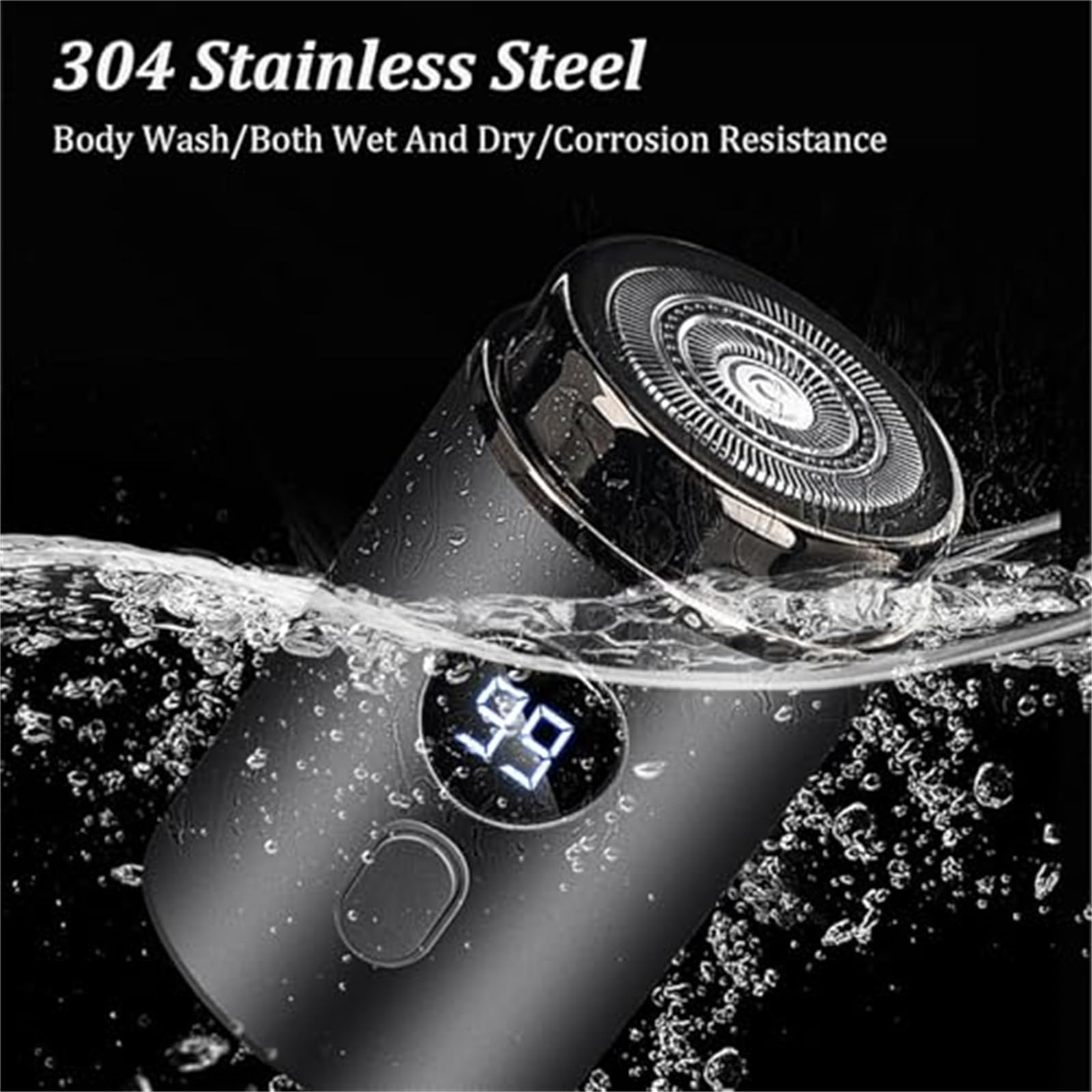 Vishopee Mini Portable Electric Shaver for Men - Rechargeable & Washable Travel Razor, Green | Perfect for Travel, Gym & Daily Grooming