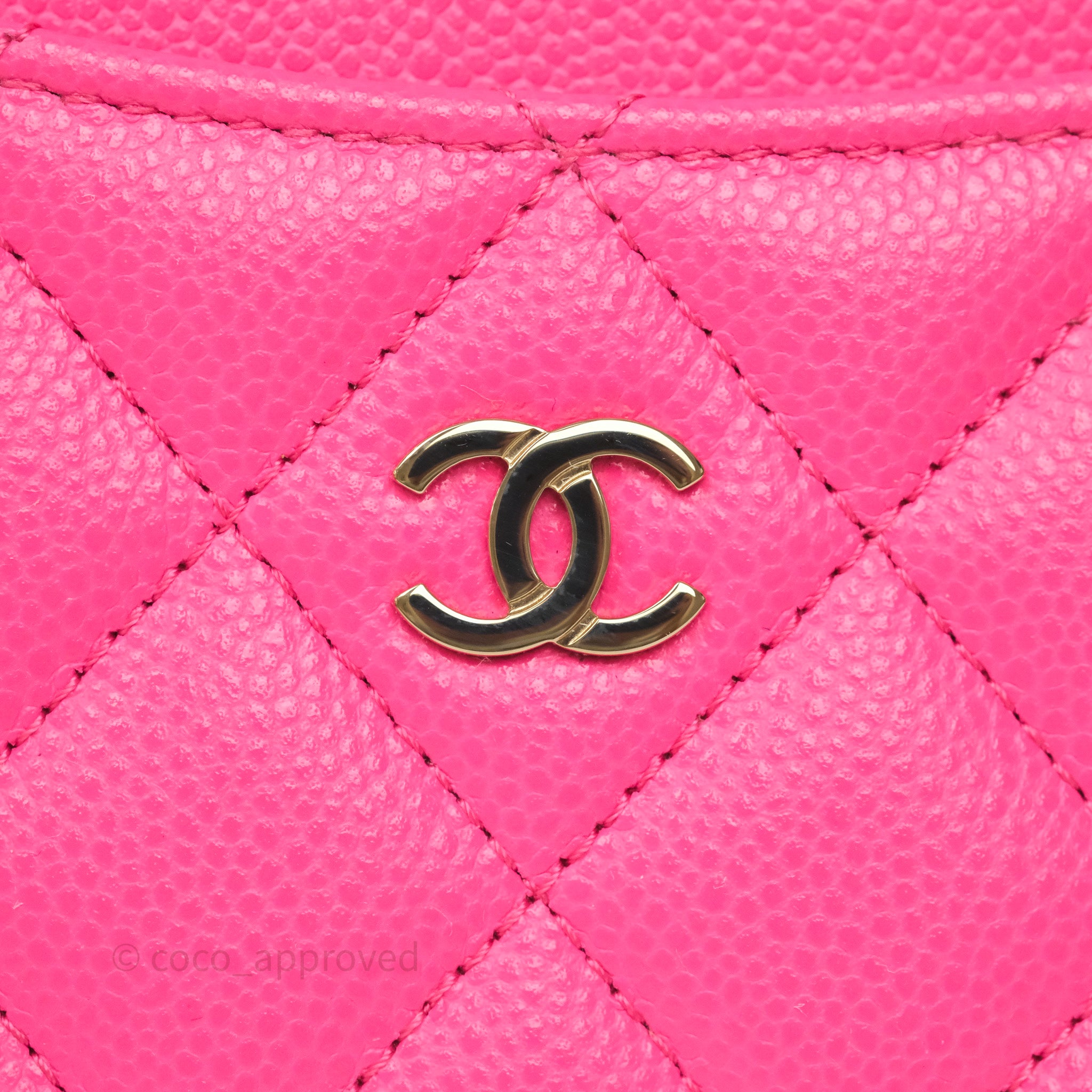 Chanel Classic Flap Card Holder in Pink Caviar Leather with Gold Hardware - Luxury Compact Wallet for Everyday Use & Gift Giving