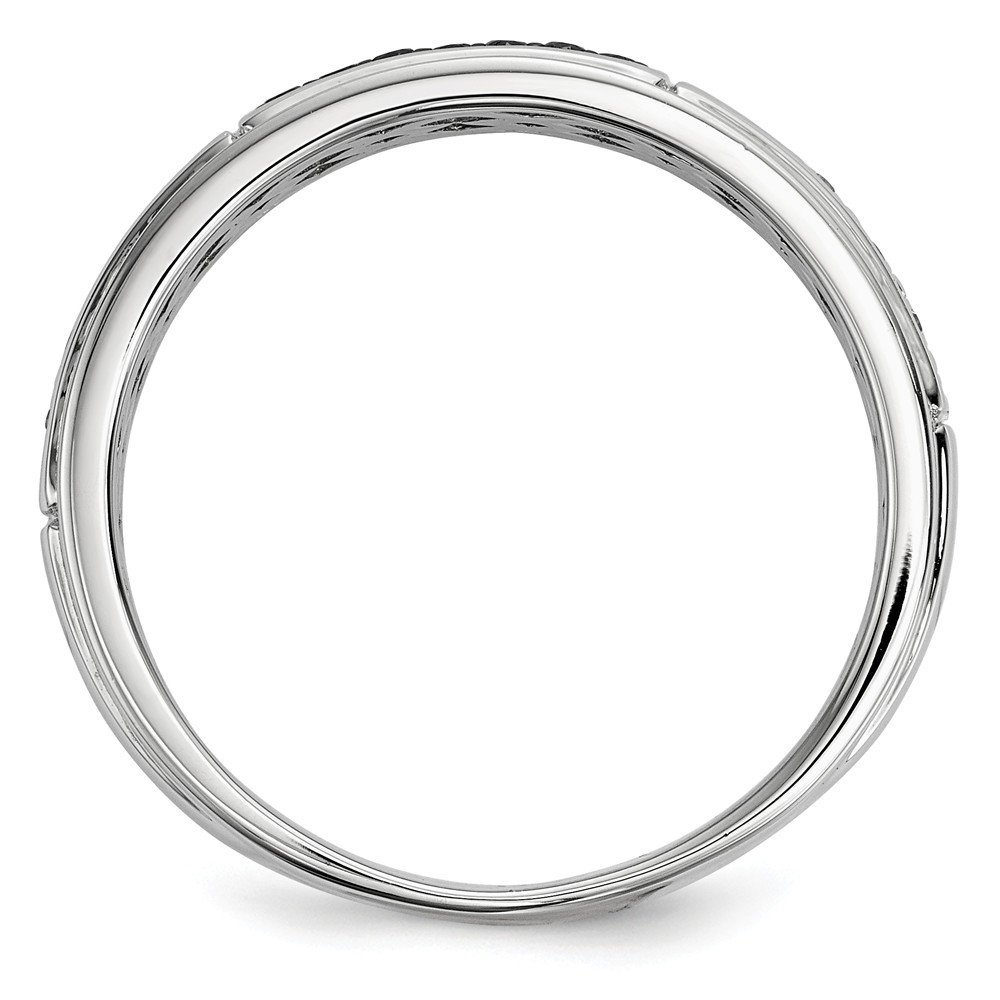 925 Sterling Silver White & Black Diamond Ring (0.13ct) - Elegant Wedding Band, Anniversary Gift & Everyday Jewelry for Women | Diamond2Deal