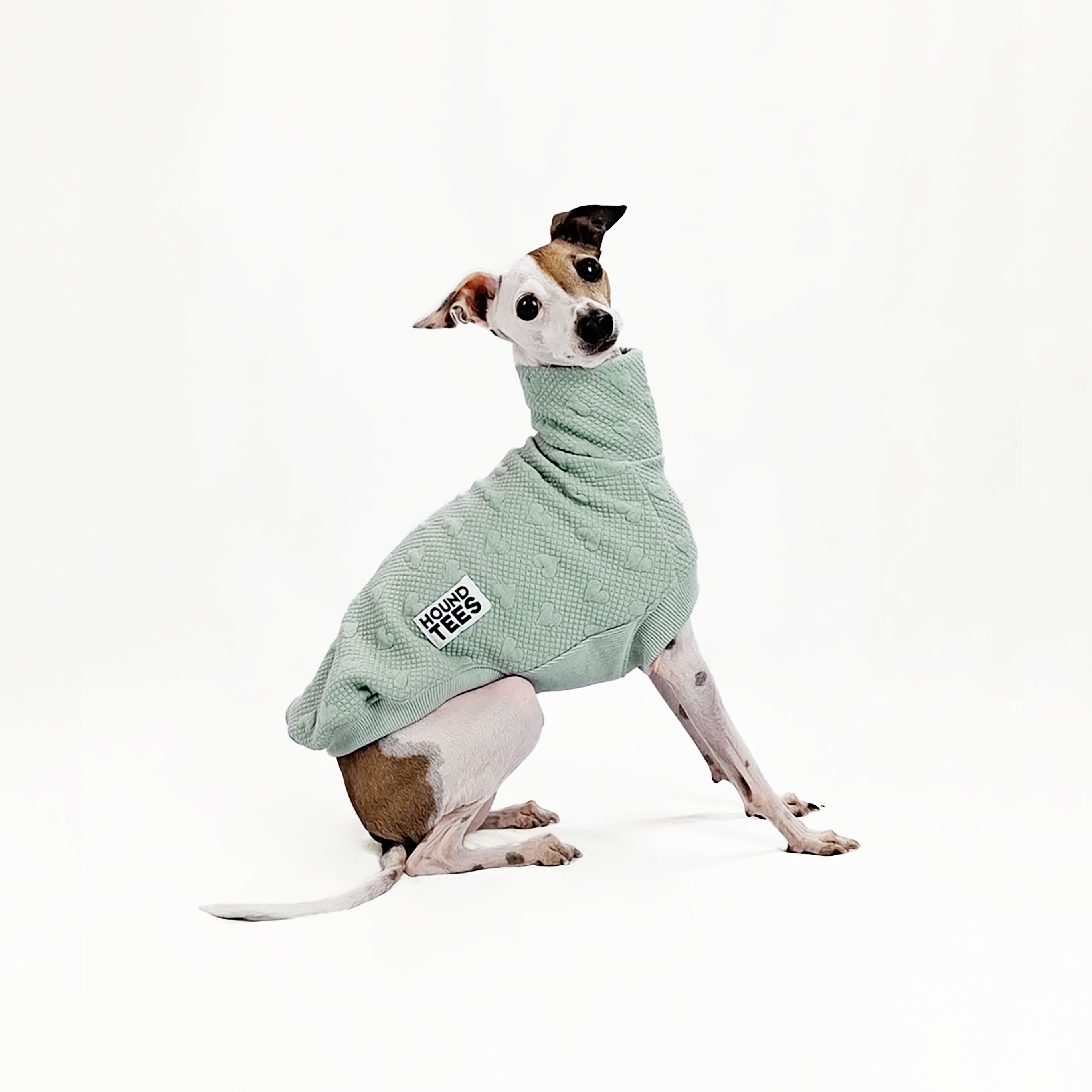 Olive You Italian Greyhound Quilted Sleeveless Dog Sweater - Cozy & Stylish Pet Apparel for Small Dogs, Perfect for Winter Walks & Indoor Lounging