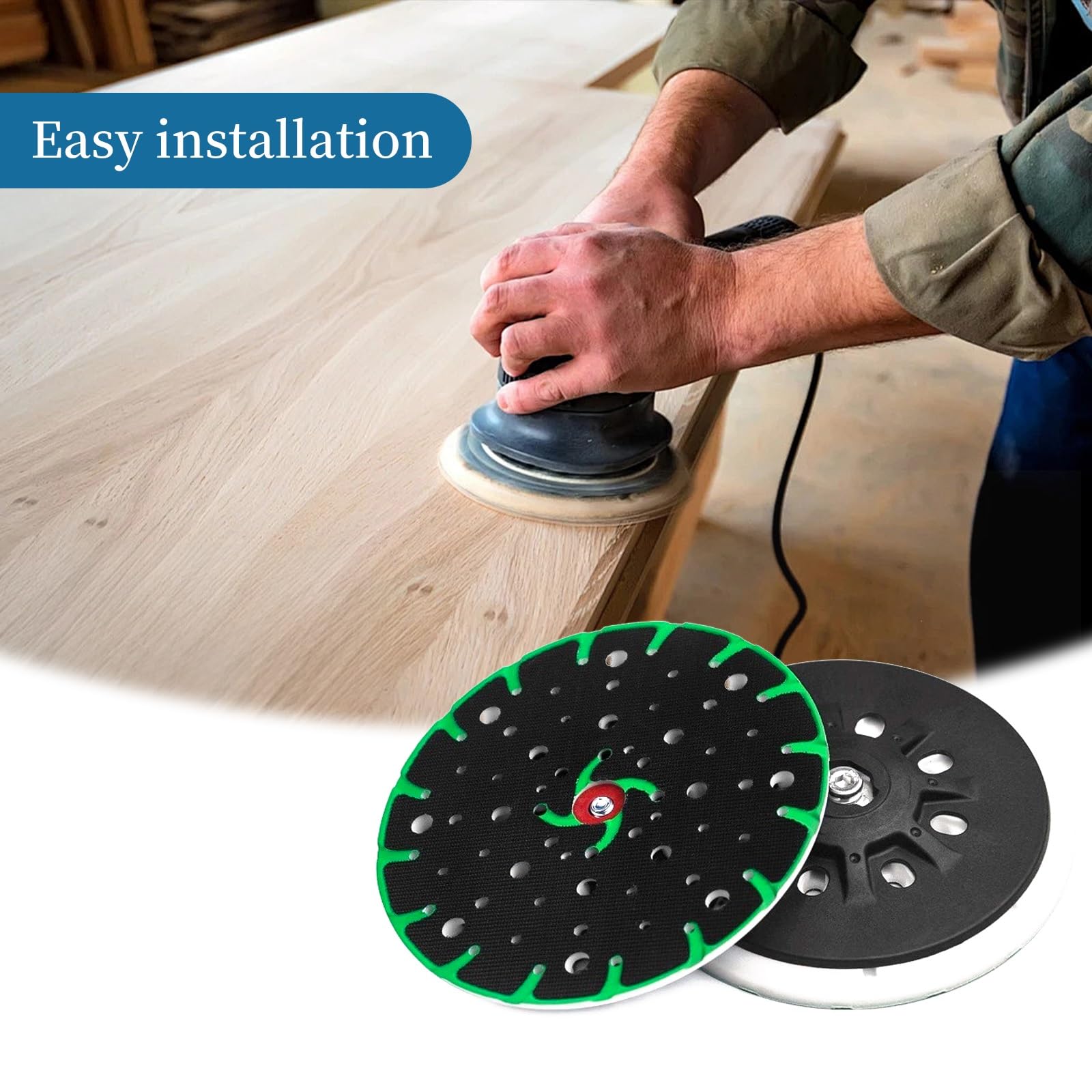 Festool ETS 150/5 EQ Sander Replacement Sanding Pad - 6-Inch Super Soft Jetstream Pad with 48 Holes (2024 New Model) | Durable 3-Year Warranty | Perfect for Woodworking, Floor Sanding & DIY Projects