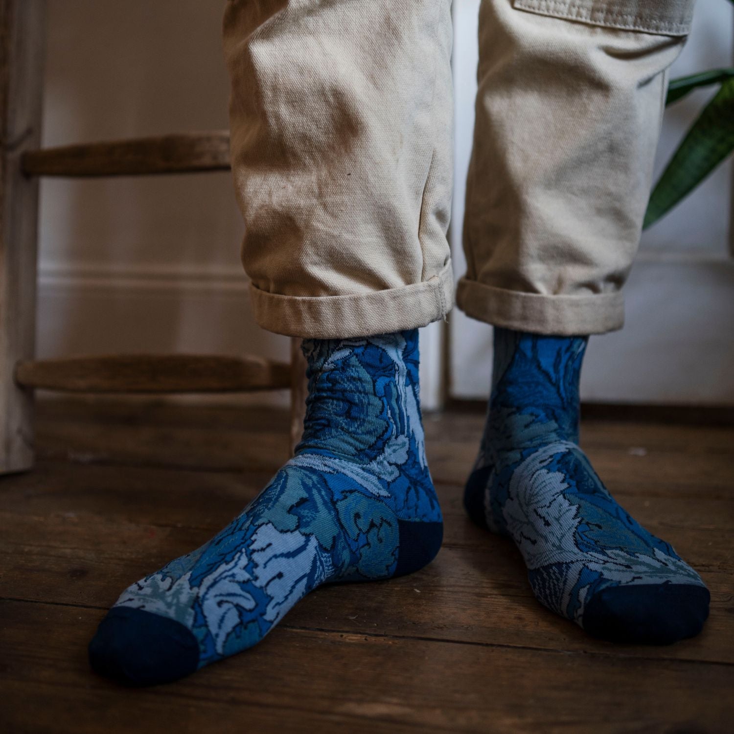 Men's William Morris Ancathus Cotton Socks - Breathable & Comfortable Casual Dress Socks for Work, Office & Everyday Wear