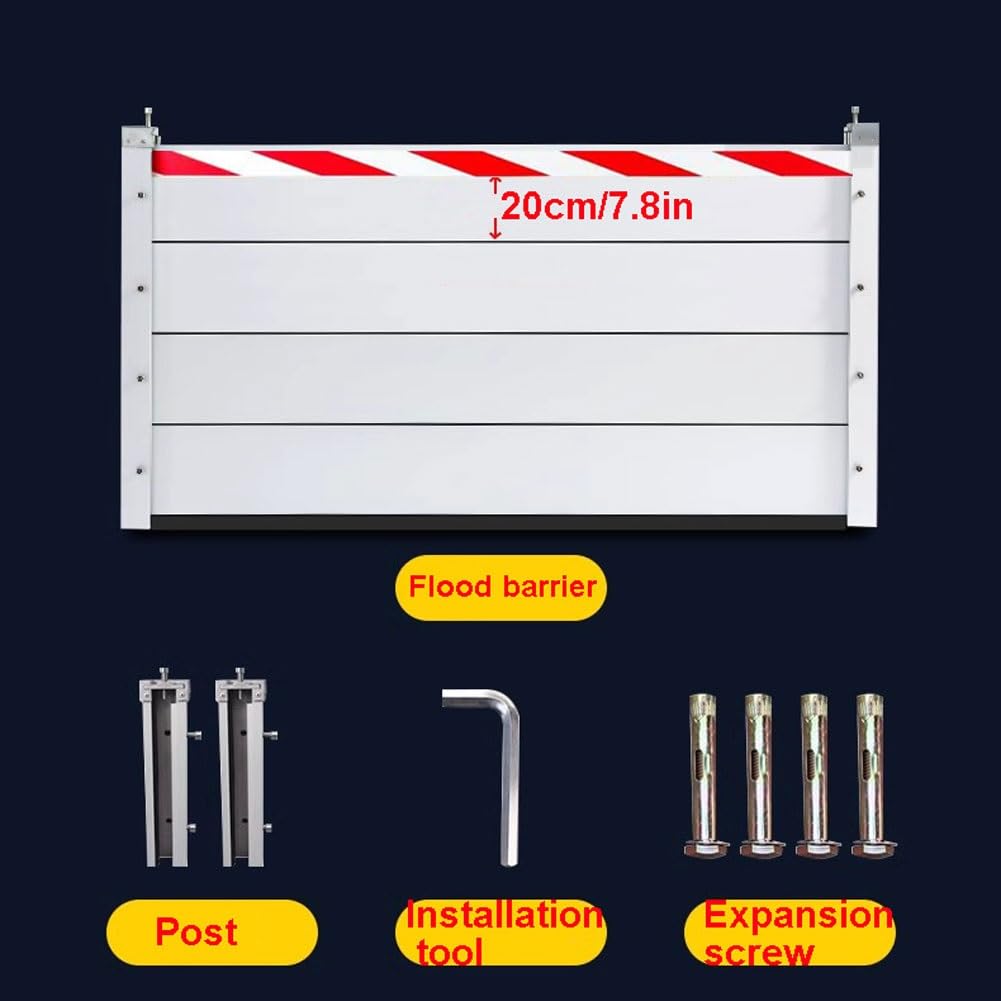 **Flood Protection Barrier - Heavy Duty Water Barrier for Garage Doors, Basements & Patios - Indoor/Outdoor Use for Home & Business Flood Prevention**    *(Use Cases: Protects garages, basements, patios, and doorways from flooding during heavy rain, storms, or rising water levels.)*