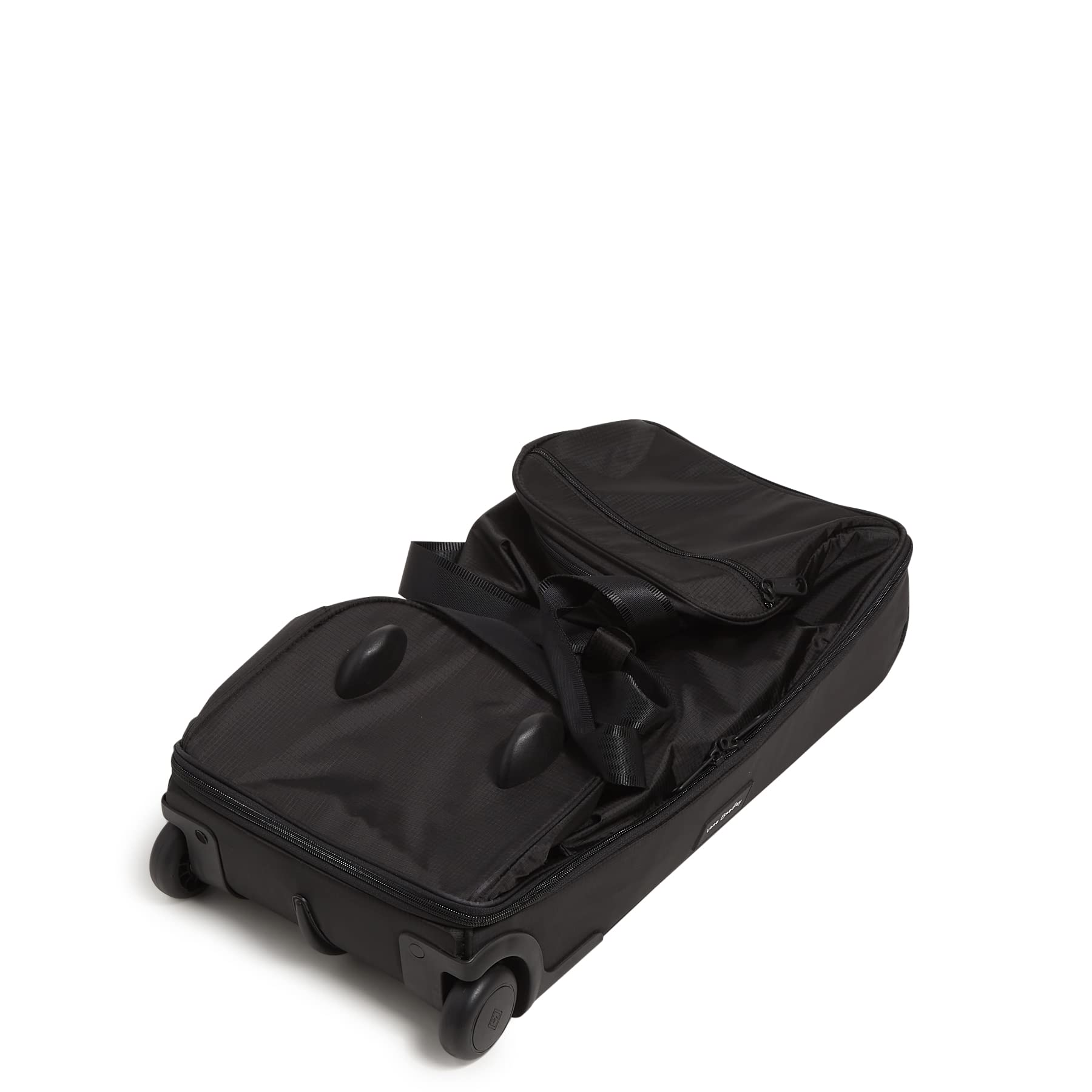 Vera Bradley Women's Recycled Ripstop Foldable Rolling Duffel Bag - Black, One Size - Perfect for Travel, Gym & Weekend Getaways