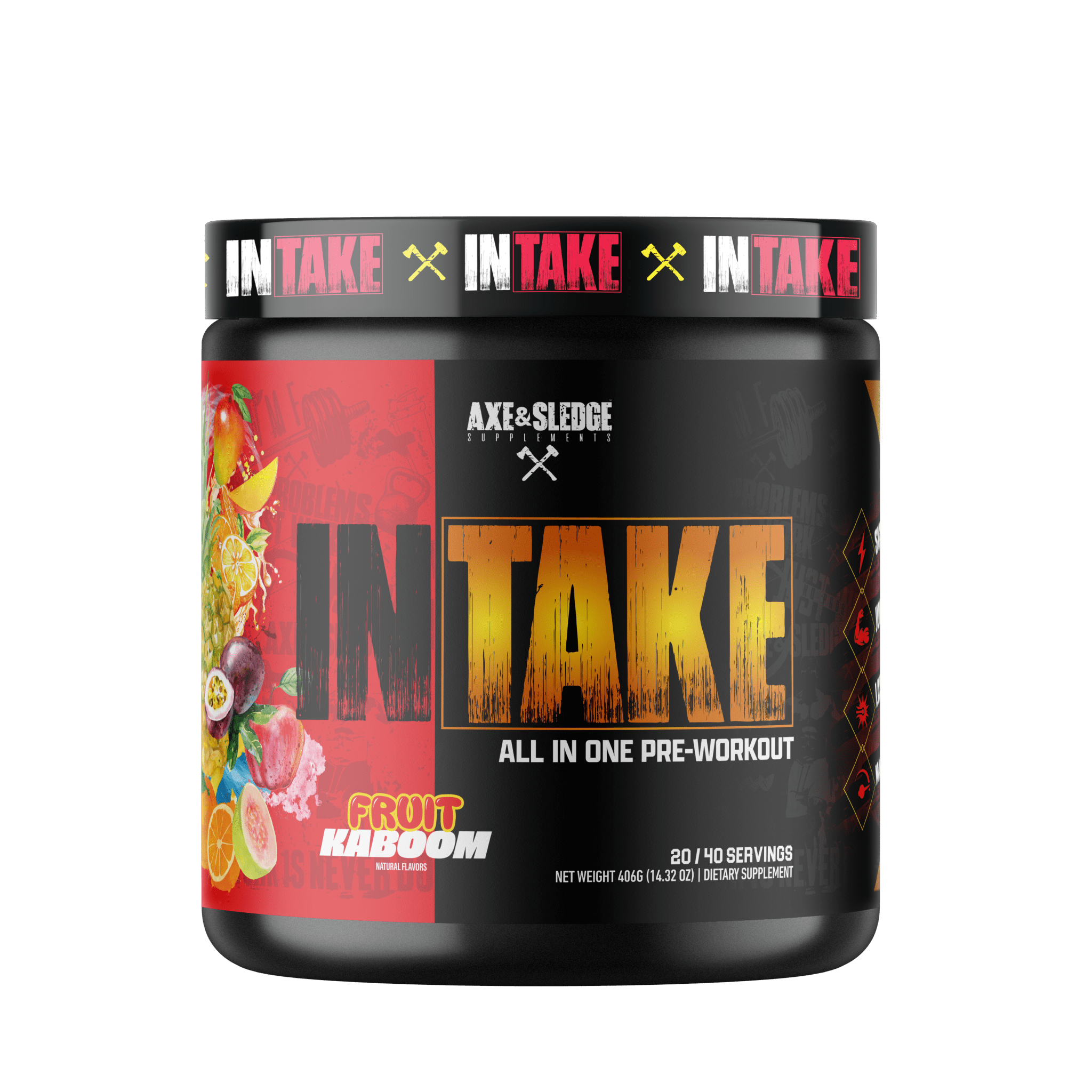 Axe & Sledge Intake All-In-One Pre-Workout Supplement - Boost Energy, Focus & Endurance for Gym & Fitness Training
