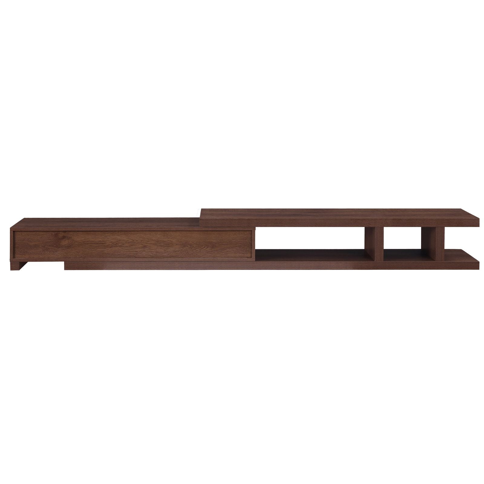 Criterion Dark Oak Extendable TV Stand 279cm - Modern Entertainment Center for Living Room, Home Theater & Media Storage