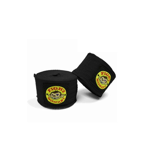 Fight Monkey 180 Hand Wraps - Premium Boxing Hand Wraps for Training & Protection (Black) - Ideal for Boxing, MMA, Muay Thai & Kickboxing Workouts