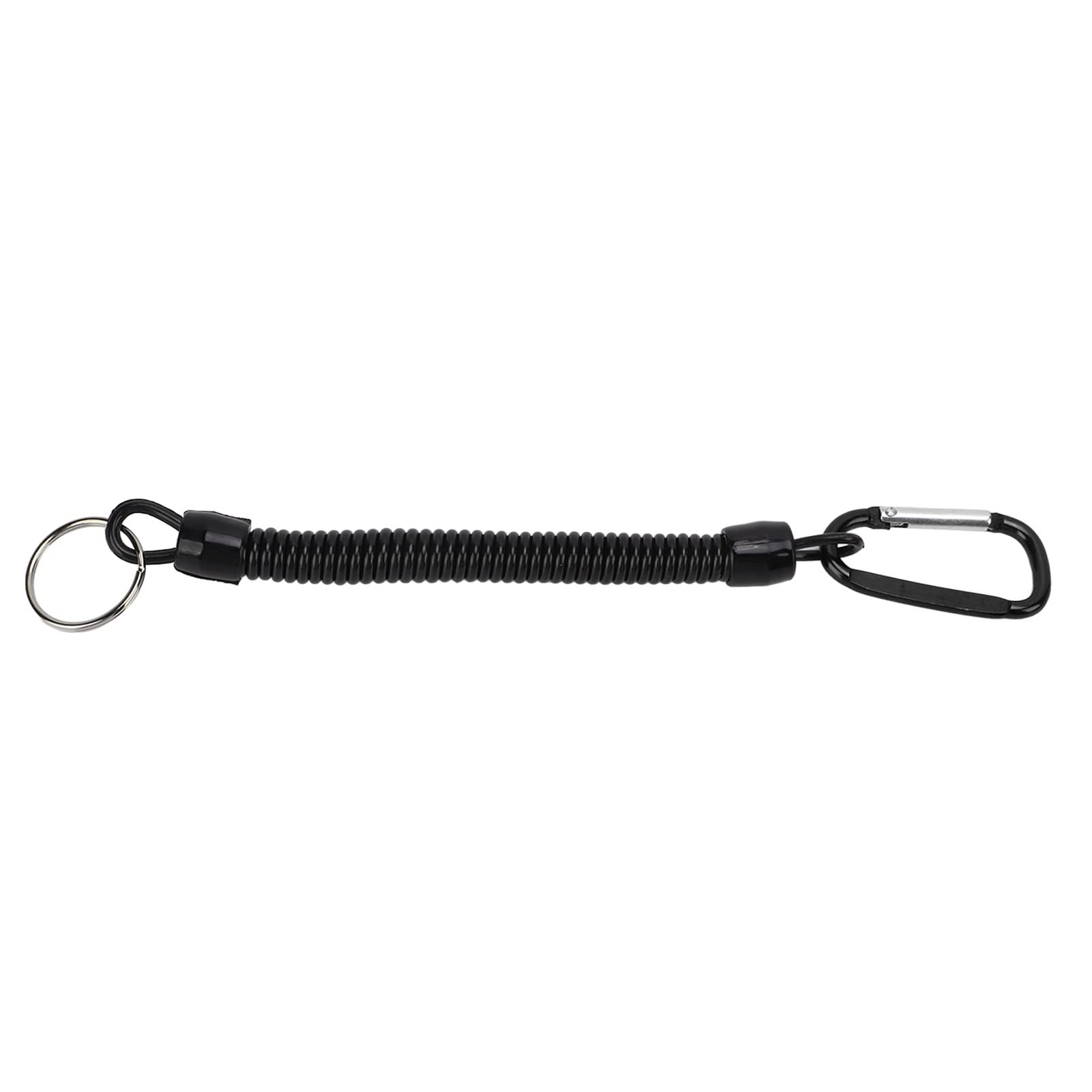 Retractable Spring Elastic Security Rope - Durable Plastic Hiking Gear for Outdoor Activities, Camping & Travel Accessories (Black)