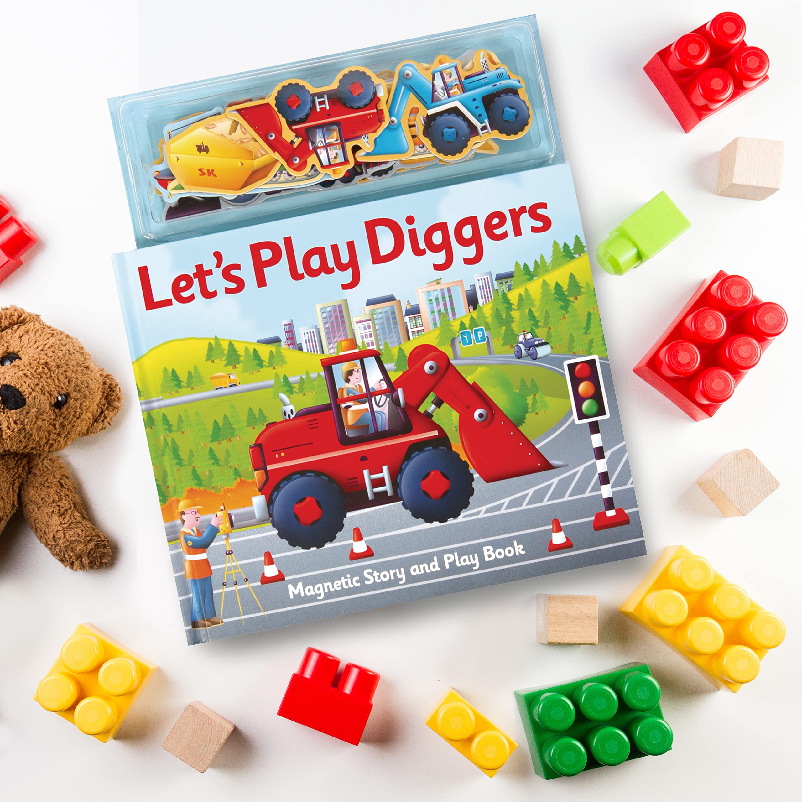 Magnetic Let's Play Diggers - Educational Construction Toy Set for Kids | STEM Learning Activity | Perfect for Indoor Play, Travel & Classroom Fun