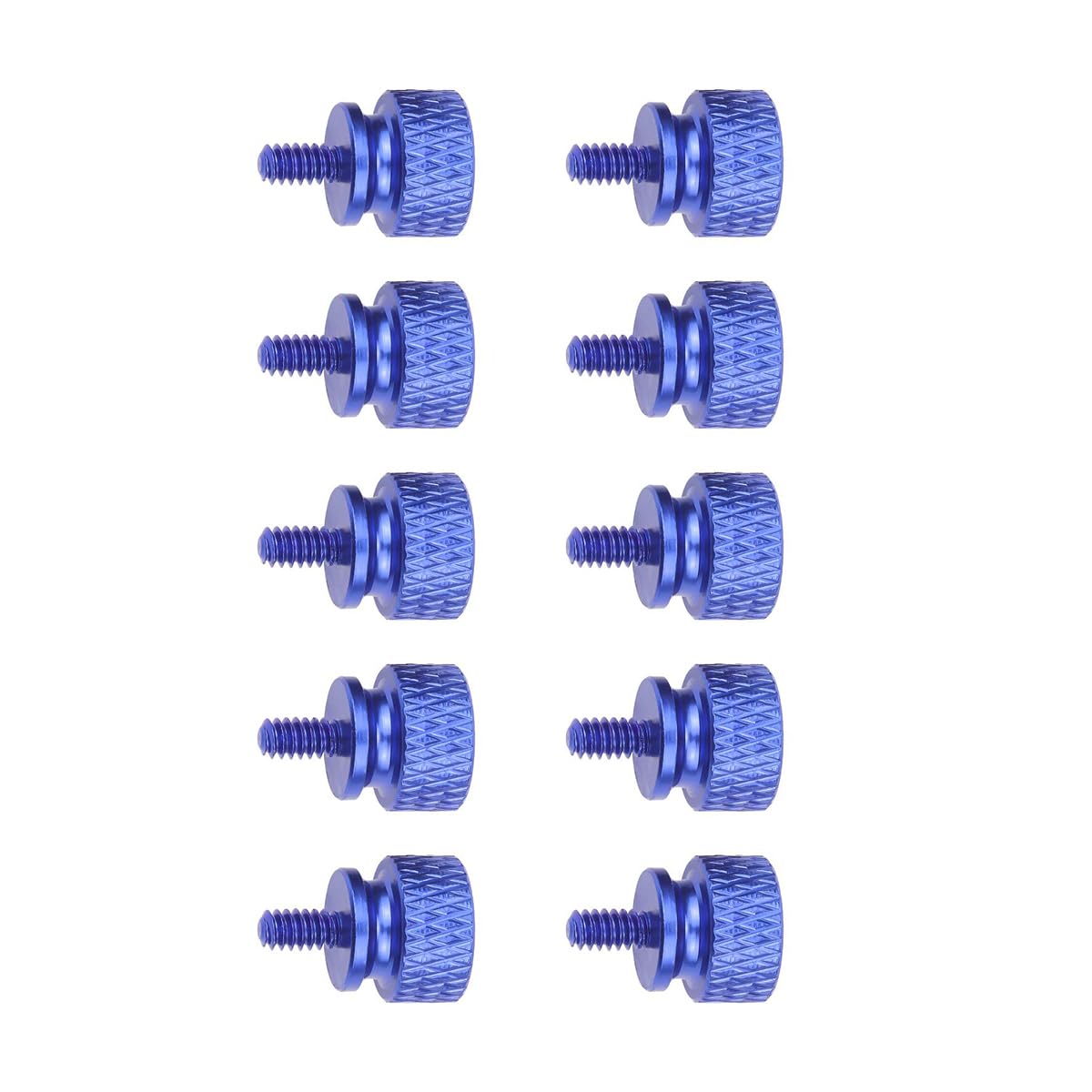 10Pcs 6-32 Thread PC Thumb Screws - Blue Computer Case Screws for Power Supply & PC Build | Easy-Grip Hardware for DIY Computer Assembly & Repair