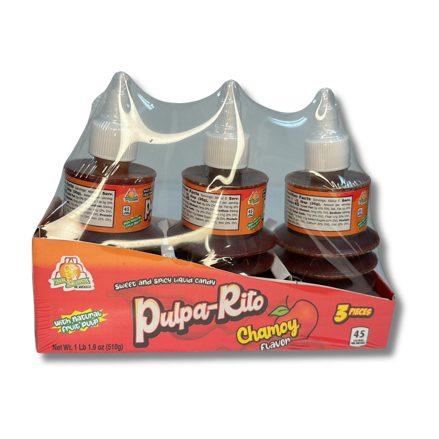 Azteca Pulparito Chamoy Sauce - 6oz Bottle | Authentic Mexican Candy Flavor for Snacks, Fruits & Cocktails