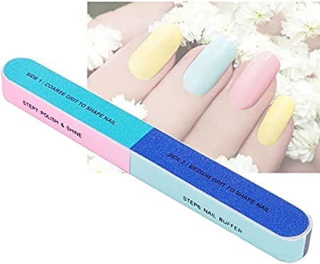 9UP® Professional 7-in-1 Nail File & Buffer Set for Manicure & Pedicure | Nail Repair, Shaping & Polishing Kit | Multicolor Pack of 3 | Perfect for Home, Salon & Travel Nail Care