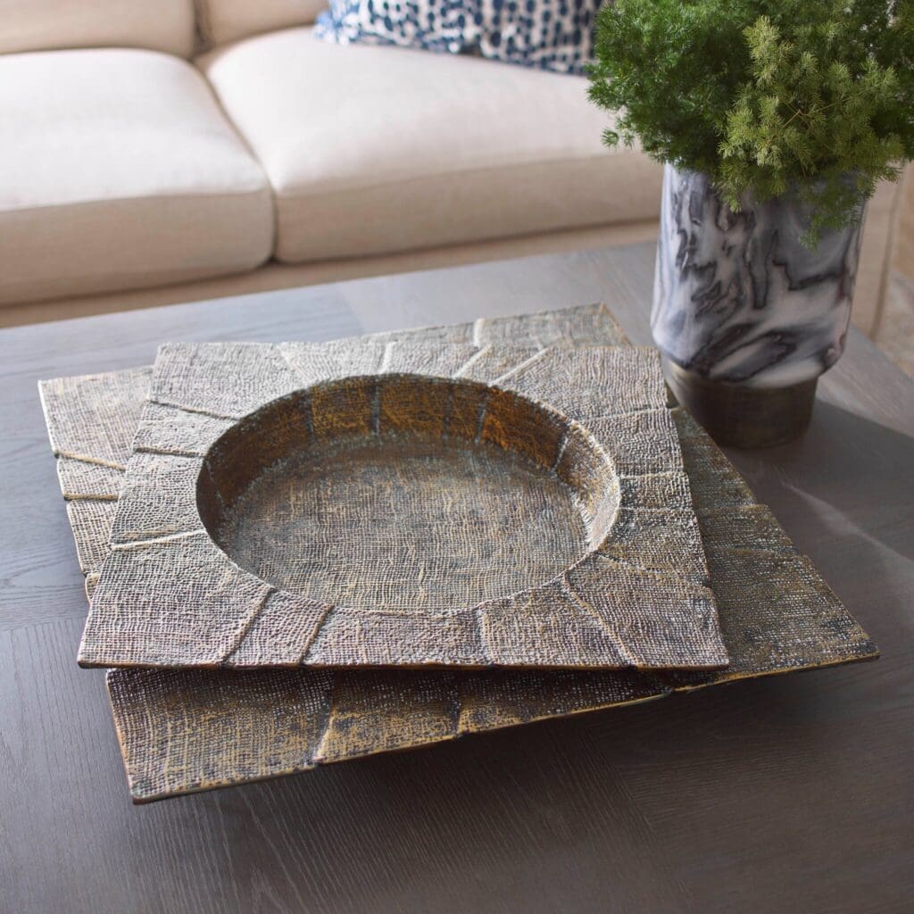 Cyan Design 11655 Baxter Tray - Antique Brass Large Serving Tray for Dining Table, Coffee Table Decor & Home Organization | Elegant Entertaining & Display Solution