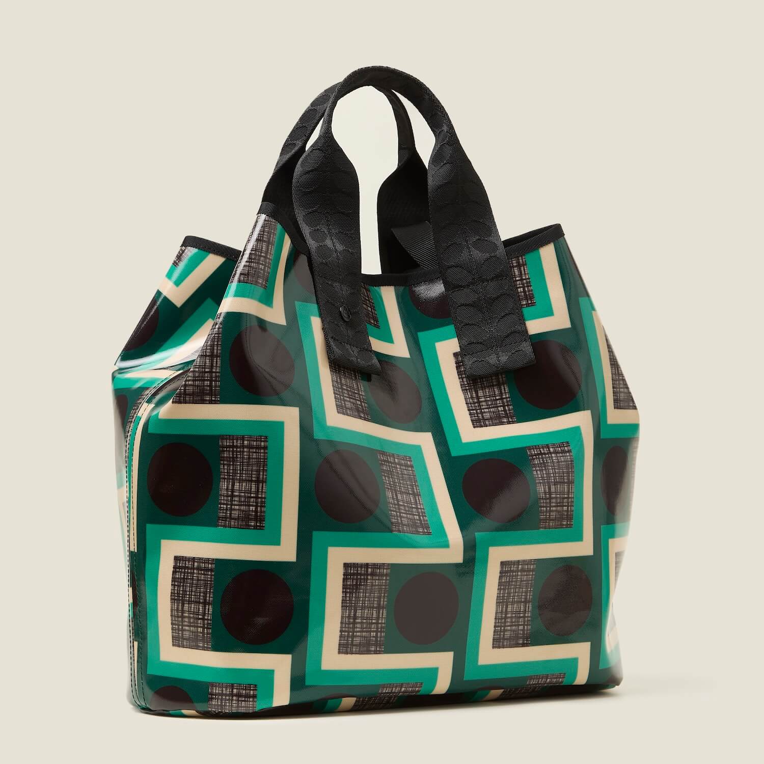 Stylish Carryall Large Tote Bag in Balcony Spot Emerald Green - Perfect for Work, Travel & Beach Day Essentials