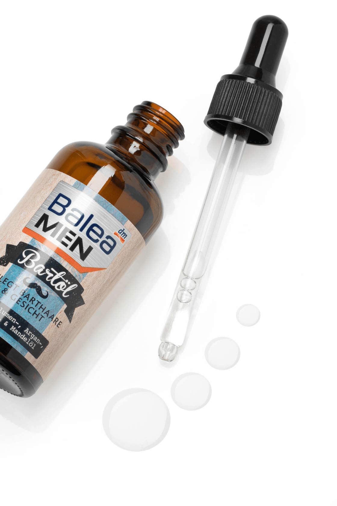Balea Men's Beard Oil - 50ml Natural Care Oil for Soft & Healthy Facial Hair - Made in Germany - Perfect for Daily Grooming & Styling