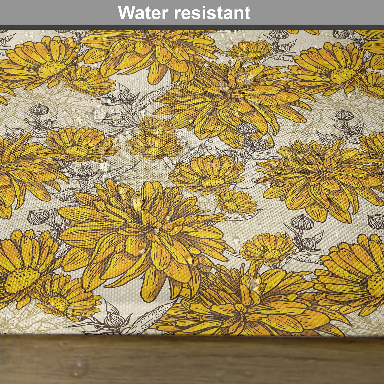 Ambesonne Floral Place Mats Set of 4 - Lily & Carnation Bouquet Washable Fabric Table Mats for Dining Room, Kitchen Decor | Earth Tones | Perfect for Spring Tablescapes, Dinner Parties & Home Styling