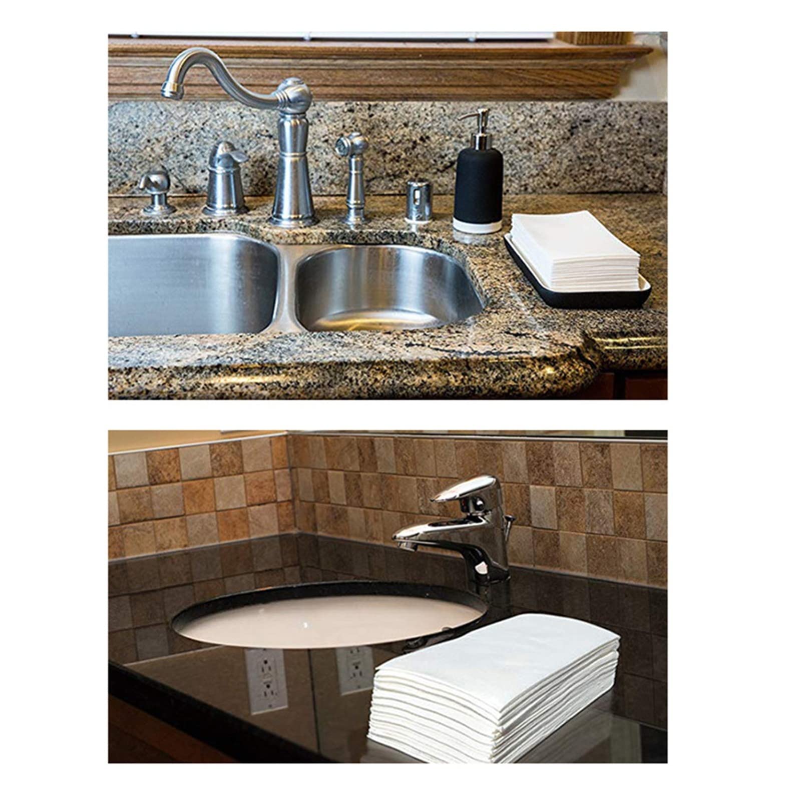 VSOLS 100pcs Disposable White Tissue Paper - Single Layer Dust-Free Napkins 30x43cm (11.8