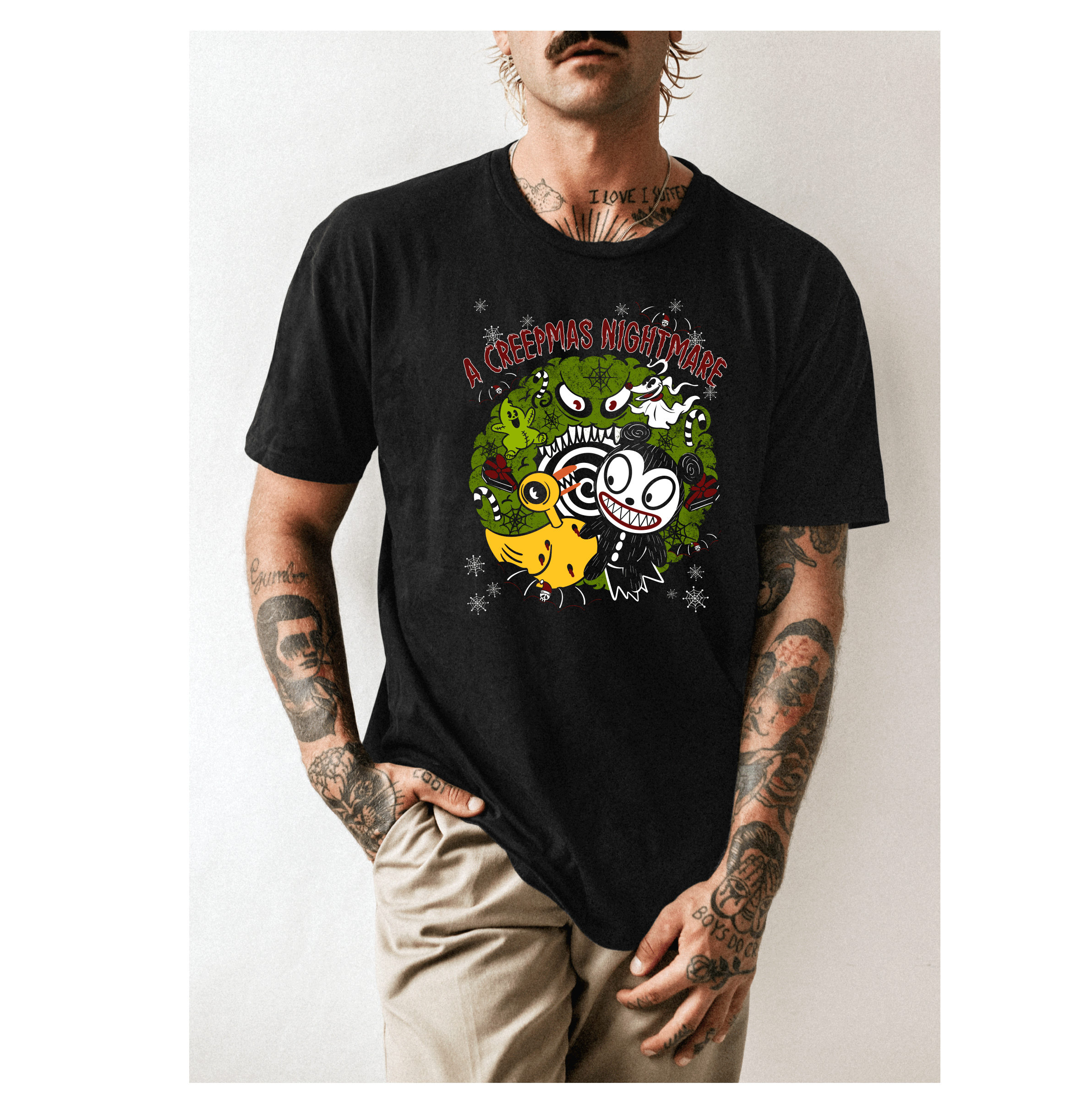 Creepmas Nightmare Christmas Horror T-Shirt or Sweatshirt - Perfect for Halloween, Christmas Parties & Horror Fans