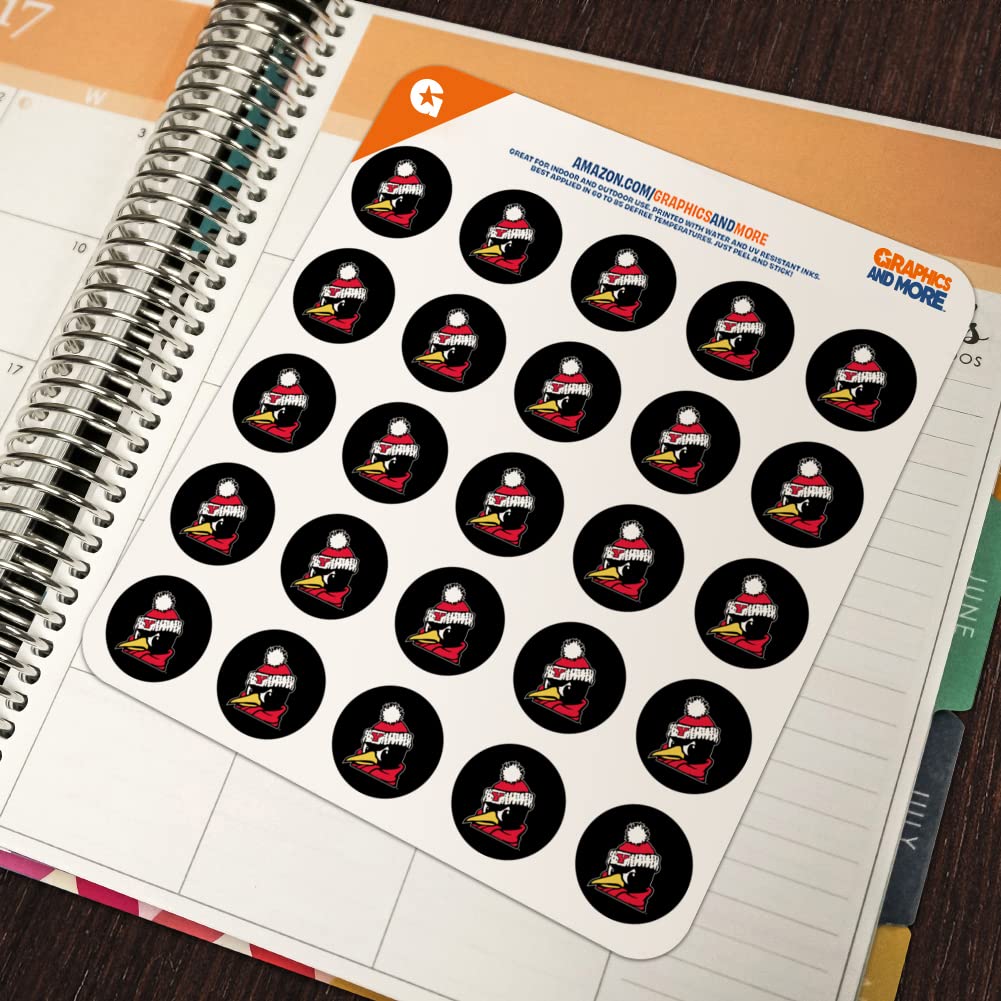 Youngstown State University Secondary Logo 1 Inch Planner Stickers - Clear Scrapbooking & Crafting Decals for Bullet Journals, DIY Projects, and School Supplies