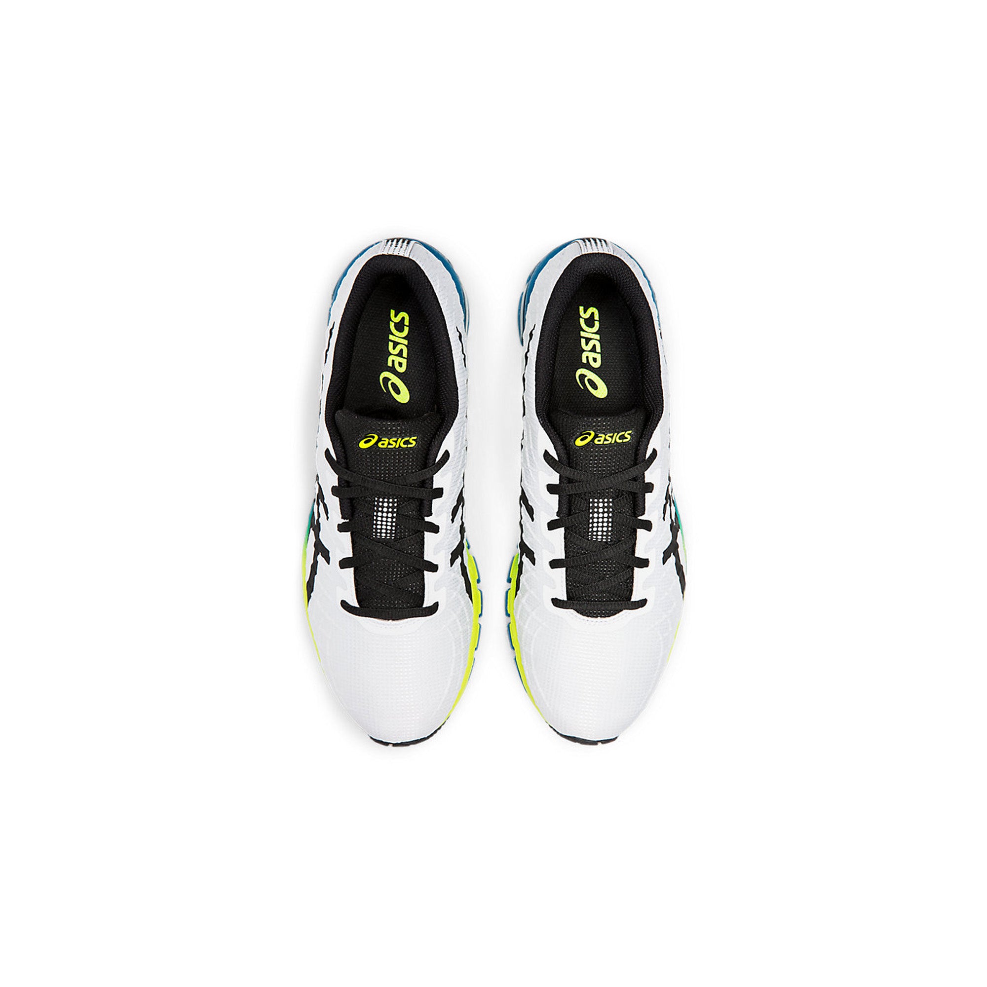 ASICS Gel Quantum 180 4 Running Shoes for Men - White & Safety Yellow - Lightweight Cushioned Sneakers for Jogging, Gym Workouts & Daily Walking