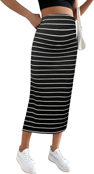 Striped Black White