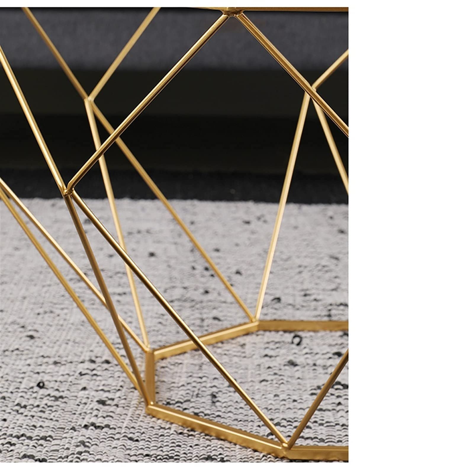 Wrought Iron & Glass Fiber Reinforced Plastic Coffee Table - Modern End Table for Living Room, Bedroom & Sofa Side | Small Tea Table for Home Decor | Perfect for Coffee Break, Reading Nook & Lounge Area