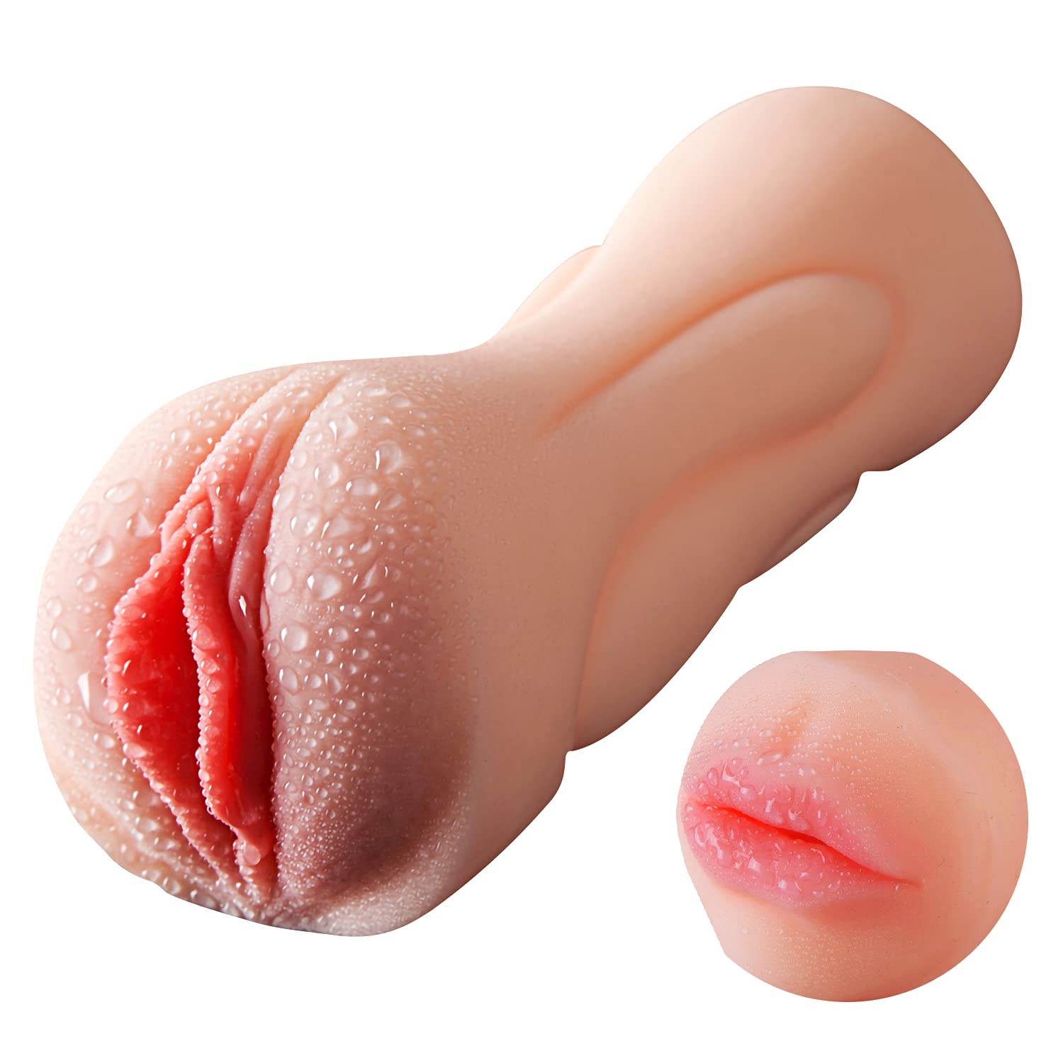 2 in 1 Male Masturbator - Realistic Mouth & Tight Anal Pocket Pussy (600g Flesh) - Adult Sex Toy for Men - Perfect for Solo Play, Discreet Storage & Enhanced Pleasure