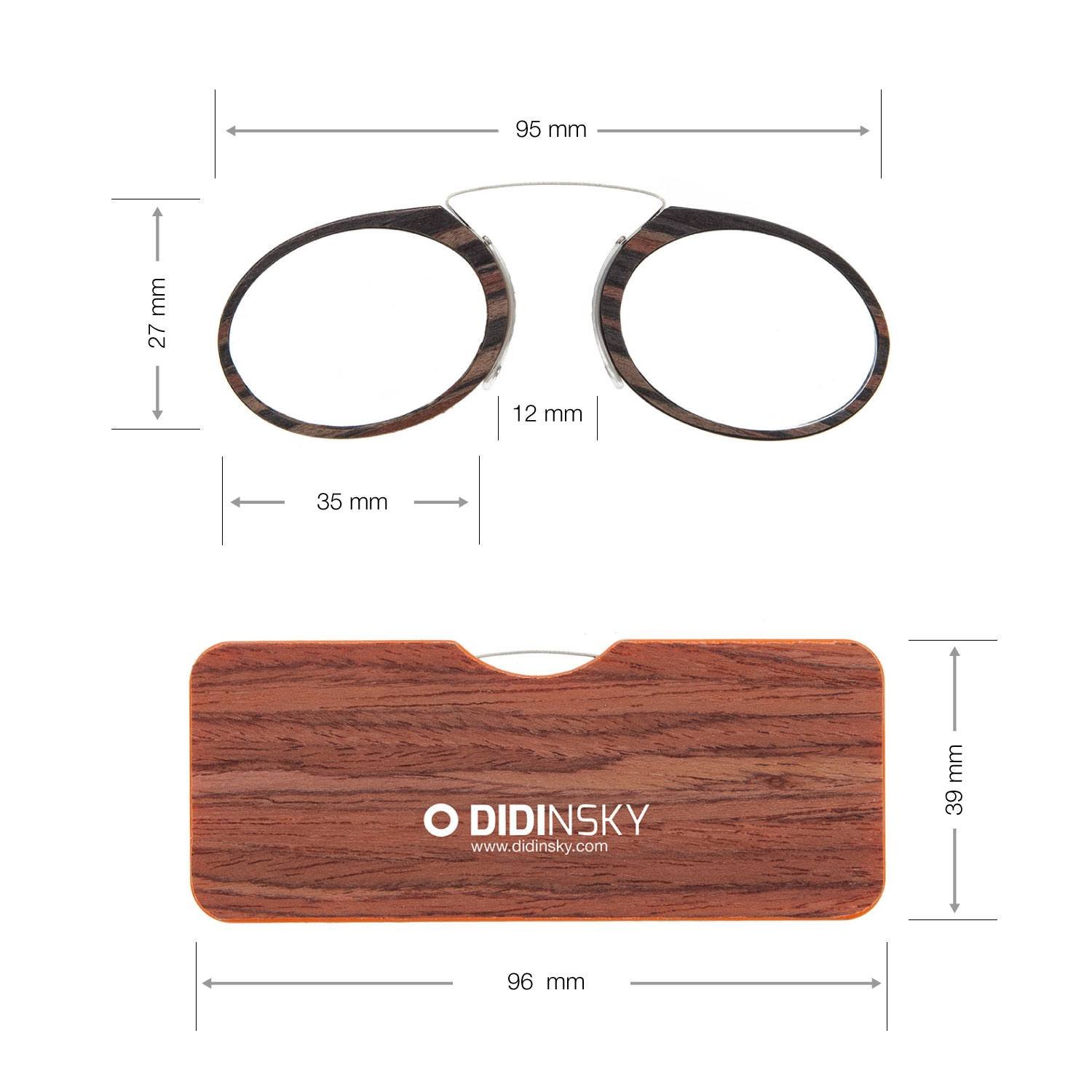 Stylish Wooden Reading Glasses for Men & Women - Lightweight Armless Magnifying Glasses for Reading, Crafts & Close Work - Perfect for Book Lovers, Hobbyists & Professionals