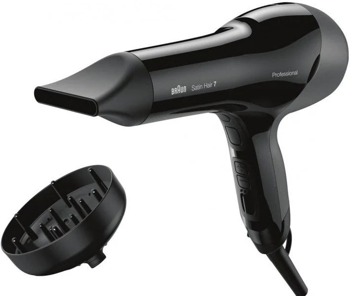 Braun Satin Hair 7 SensoDryer Hair Dryer - Professional Ionic Blow Dryer for Frizz-Free, Shiny Hair | Perfect for Home & Salon Use, Travel-Friendly Design