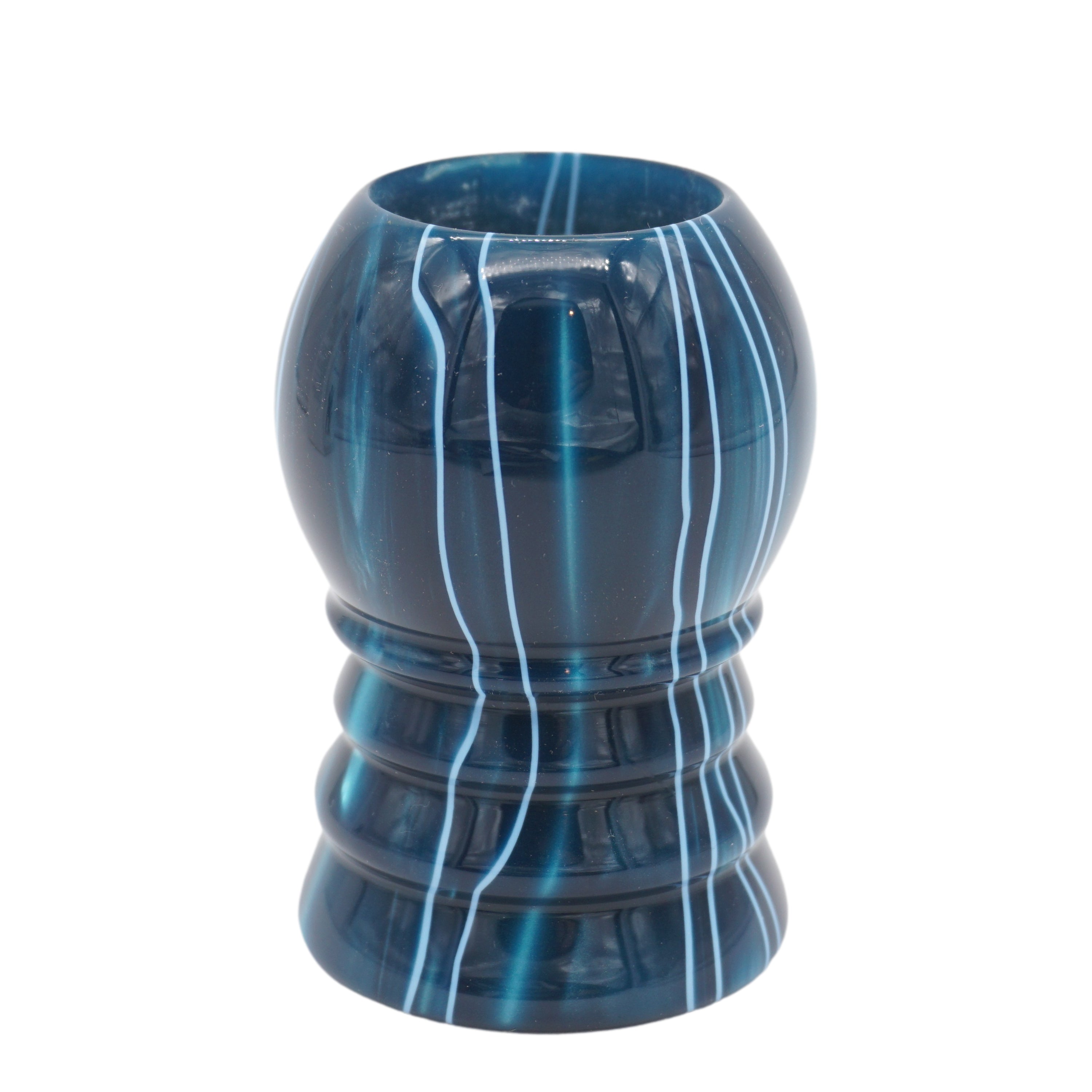 Premium Ocean Waves Handcrafted Shaving Brush Handle - Fits 24mm & 26mm Knots - Perfect for Wet Shaving & Grooming Gifts - Luxury Bathroom Accessory for Men
