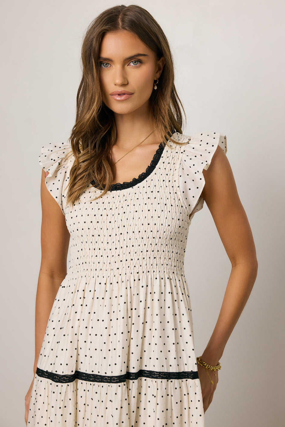 Stylish Faraday Polka Dot Maxi Dress for Women - Flowy Summer Beach Dress, Boho Chic Party Outfit, Casual Daytime Wear