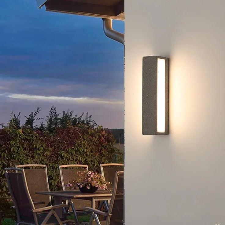 Modern Rectangle LED Wall Lights for Indoor & Outdoor - Up and Down Lighting Fixtures - Perfect for Living Room, Bedroom, Garden, and Patio Decor