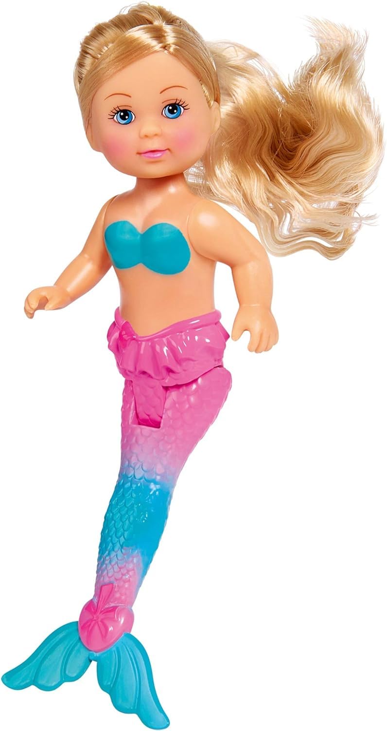 Simba Toys - Steffi Love & Evi Mermaid Doll Set with Dolphin Figure & Seahorse Comb | Best Gift for Girls Ages 3+ | Underwater Pretend Play, Bath Time Fun & Storytelling Adventures
