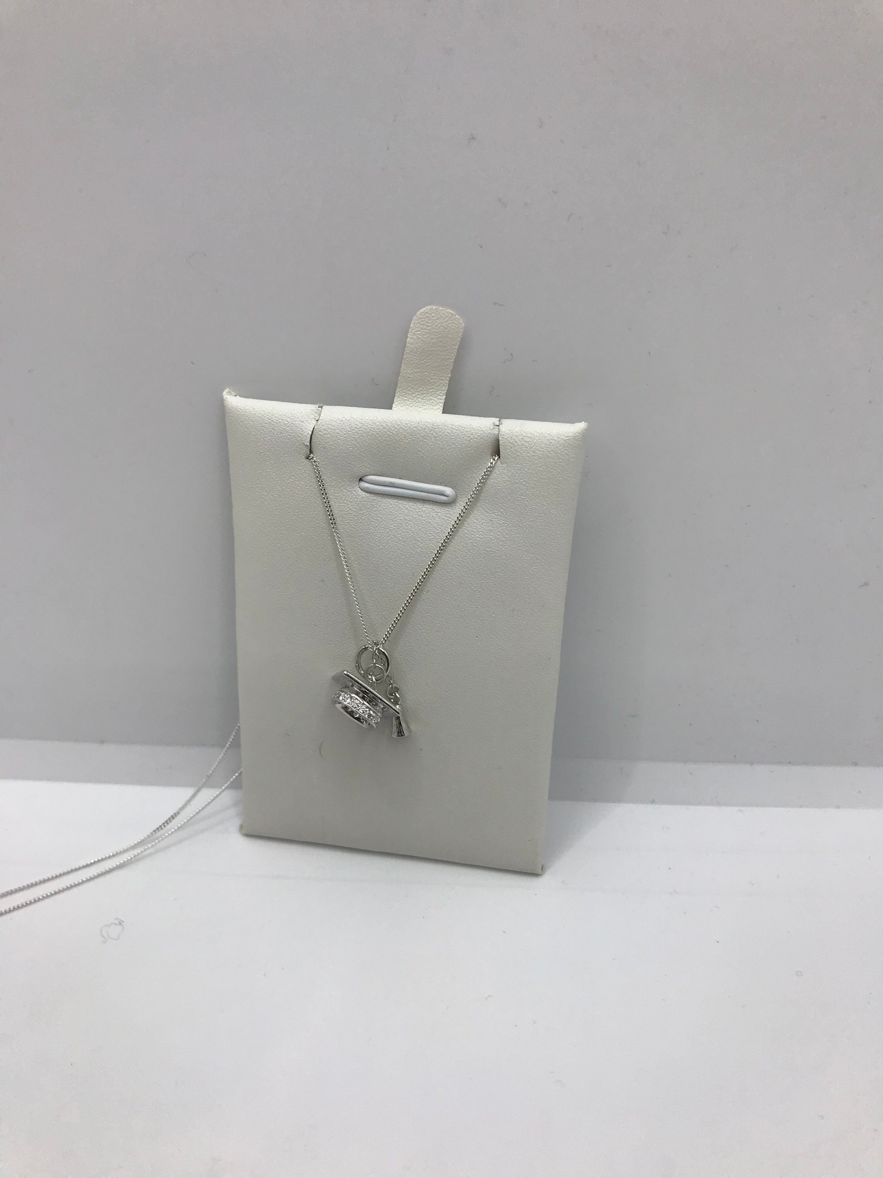 Elegant Sterling Silver Graduation Hat Necklace - Perfect Gift for Graduates & Students - Ideal for Commencement, Prom & Special Occasions