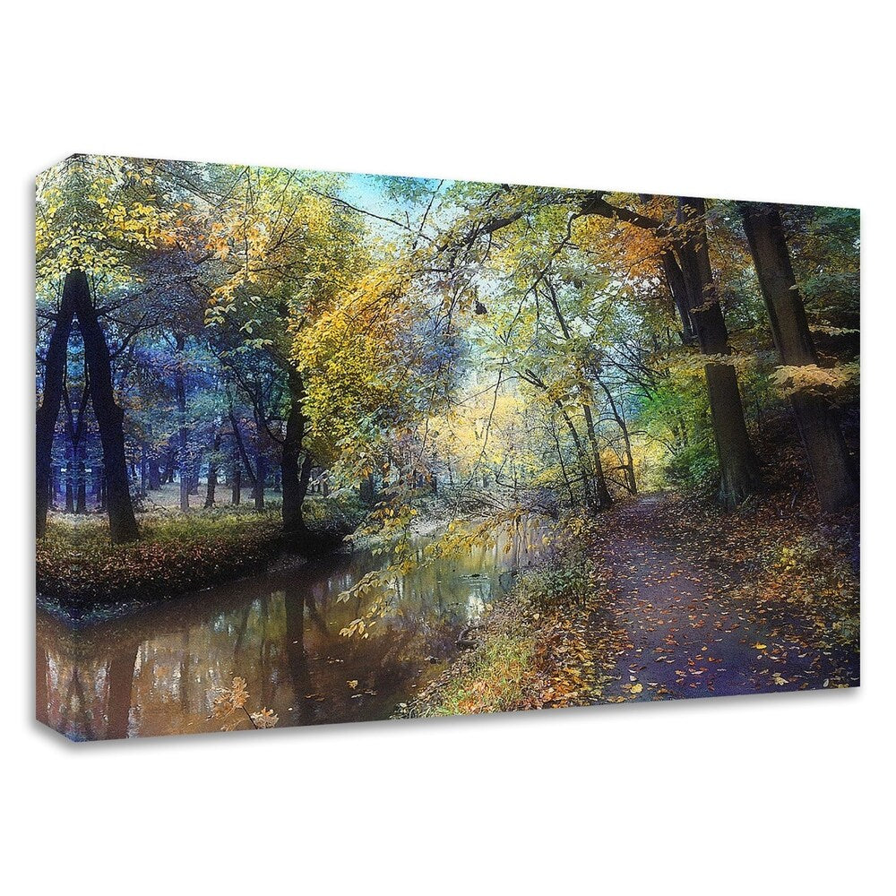 Autumn Walk by John Rivera - Premium Canvas Wall Art Print, Ready to Hang - Perfect for Living Room, Bedroom & Office Decor