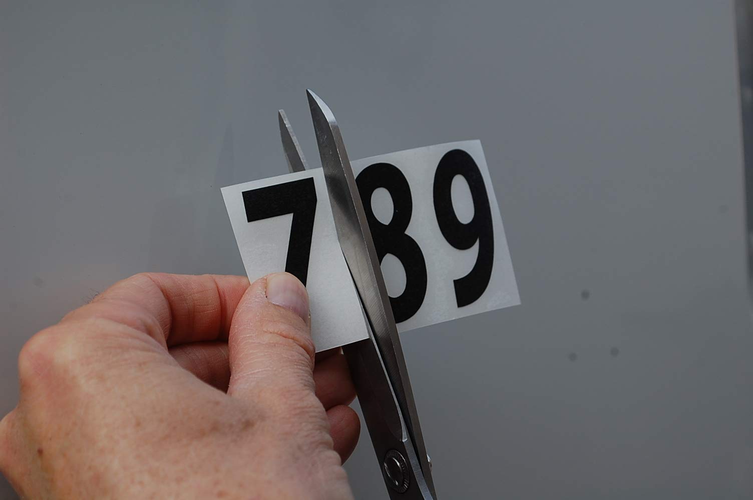 Reflective Black Vinyl Number Stickers 0-9 (4 Each) - 1