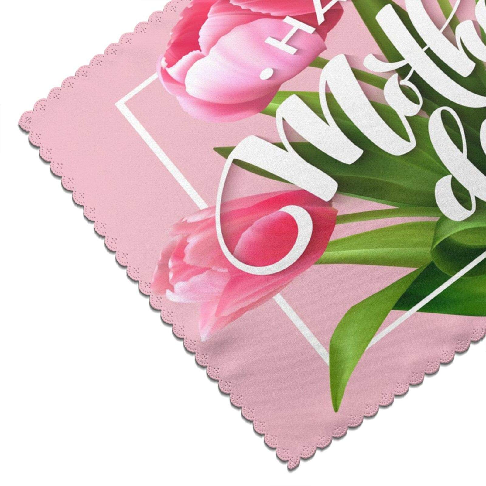 **4-Pack Pink Tulip Placemats – 12 x 18 Inch Washable & Heat-Resistant Table Mats for Kitchen, Dining, and Home Decor – Perfect for Mother’s Day Gifts & Everyday Use**