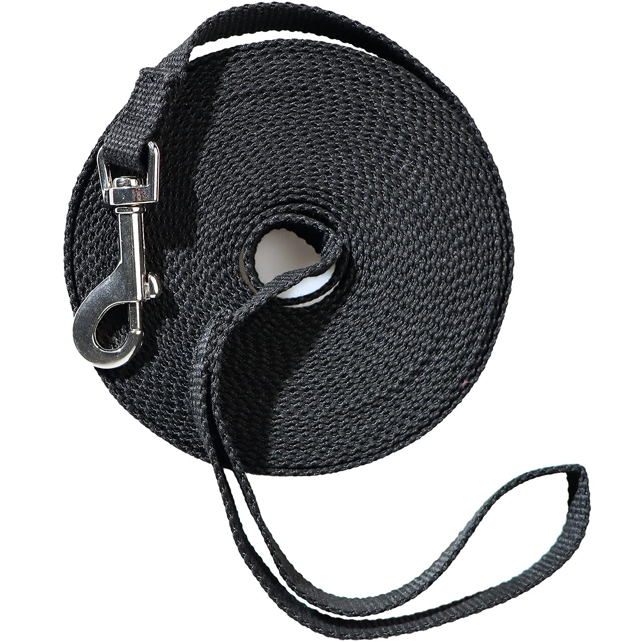 30-Foot Long Dog Leash for Small Medium Large Dogs - Durable Training Leash for Outdoor Obedience, Recall Training, Camping & Backyard Use (Black)