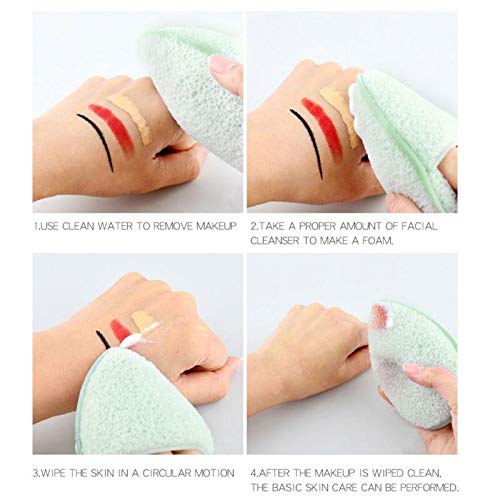 Temerity Reusable Makeup Sponge - 2 Pack Exfoliating Face Cleansing Puff for Deep Cleaning & Gentle Exfoliation (Random Colors) | Perfect for Daily Skincare, Makeup Removal & Travel
