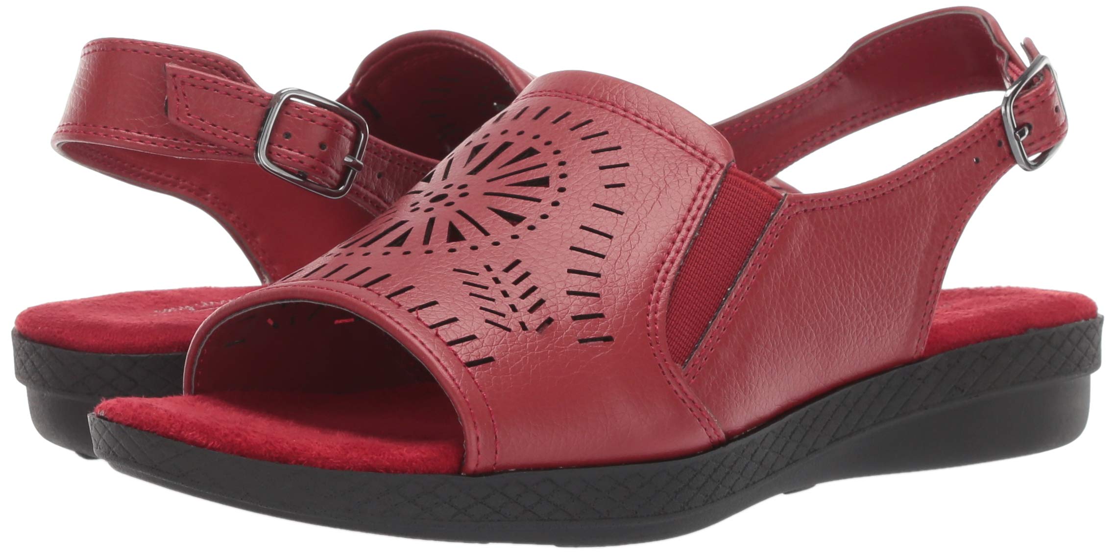 Easy Street Women's Rose Comfort Sandal with Cutouts - Breathable Summer Sandals for Women, Cushioned Arch Support, Lightweight Walking Shoes - Perfect for Beach, Vacation & Casual Outings