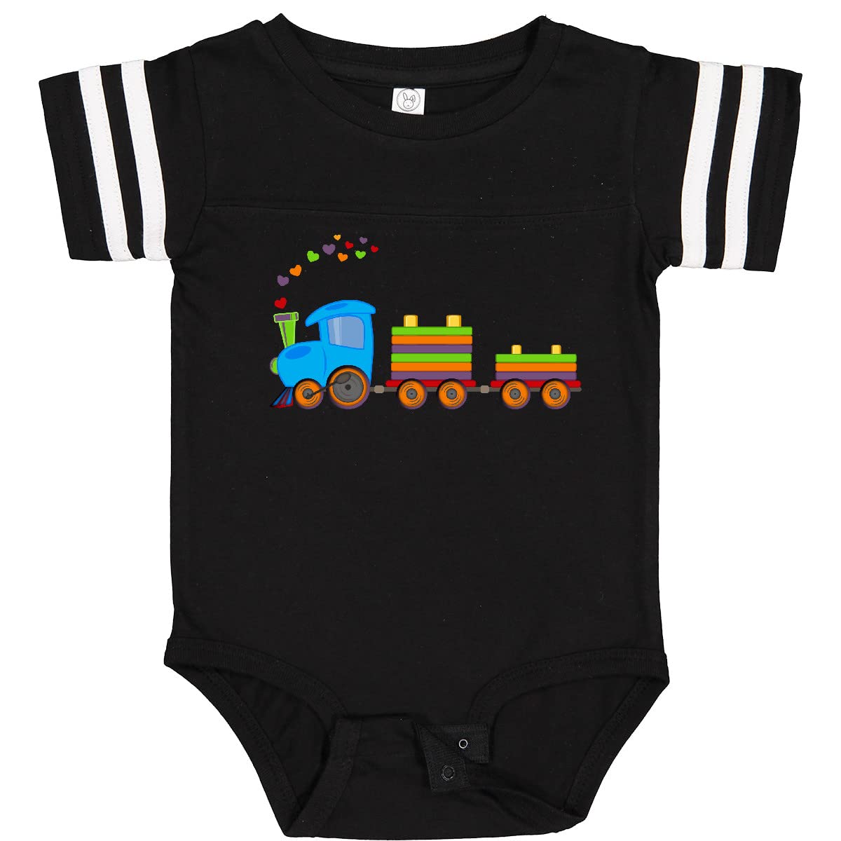 Inktastic Colorful Toy Train Baby Bodysuit - Soft Cotton Onesie for Infants & Toddlers - Cute Outfit for Playtime, Daycare & Family Photos