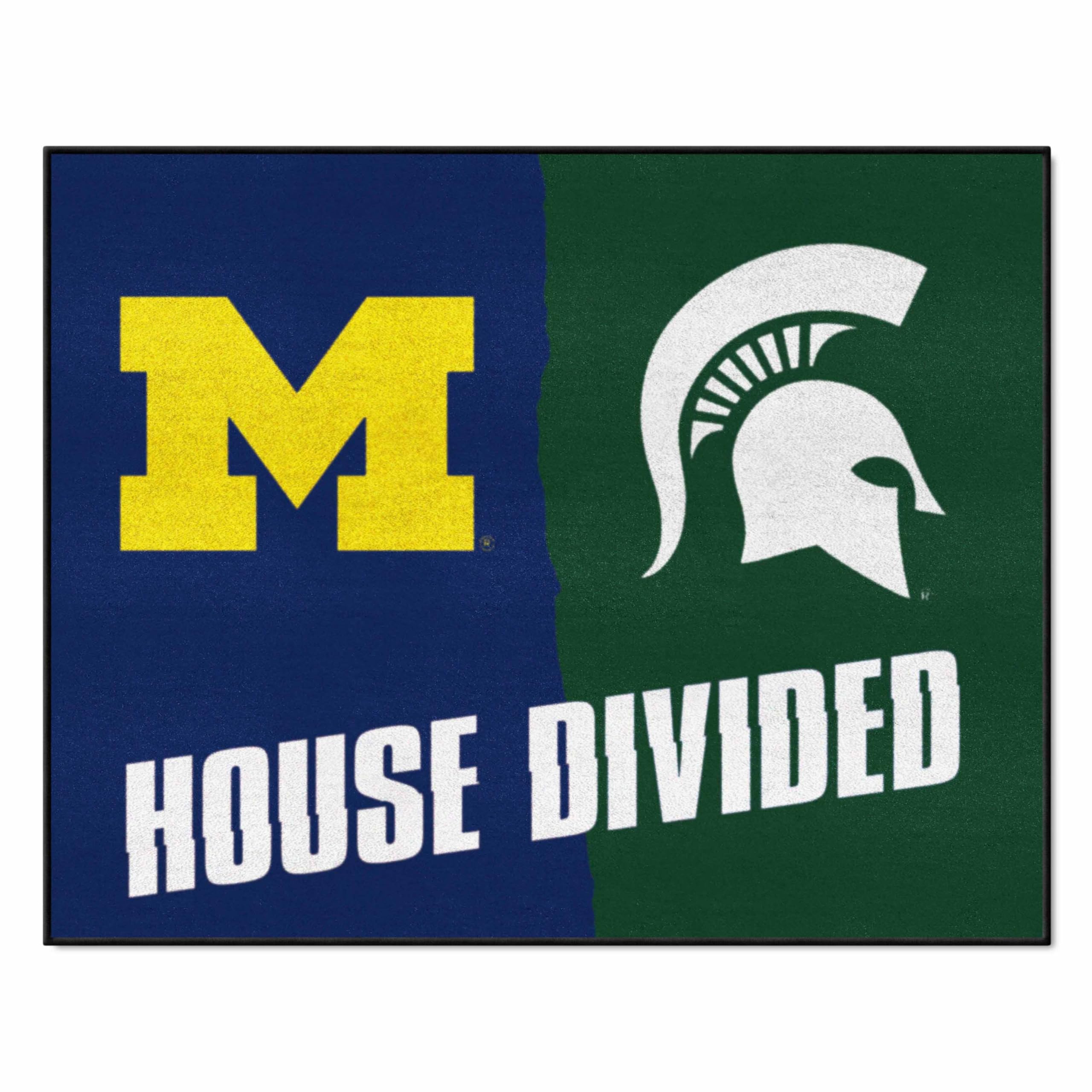 Fanmats House Divided: Michigan vs Michigan State College Football Rivalry Doormat 33.75