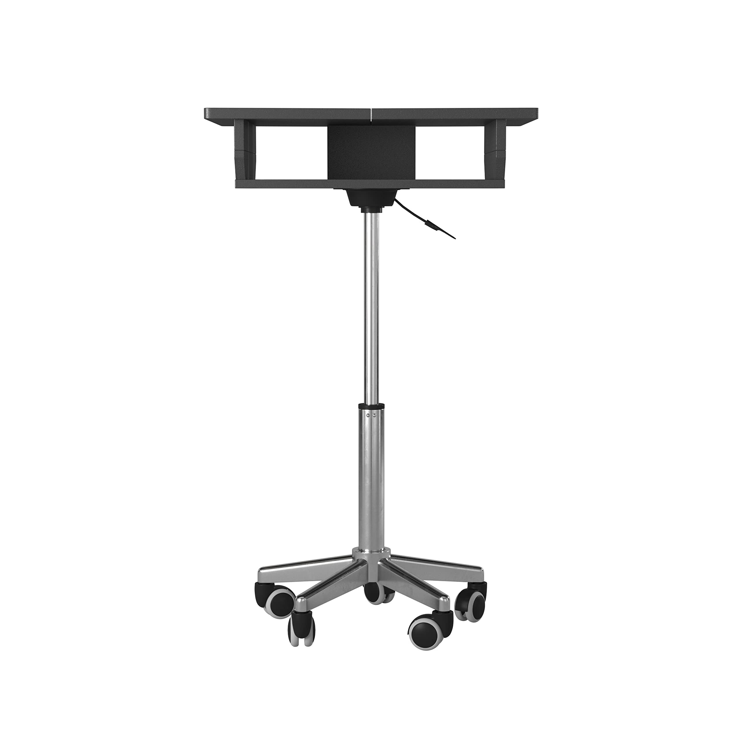 Adjustable Height Portable Standing Desk with Extendable Panels - Rolling Laptop Stand & Podium Desk in Graphite Black - Perfect for Home Office, Work from Home & Remote Work Setup