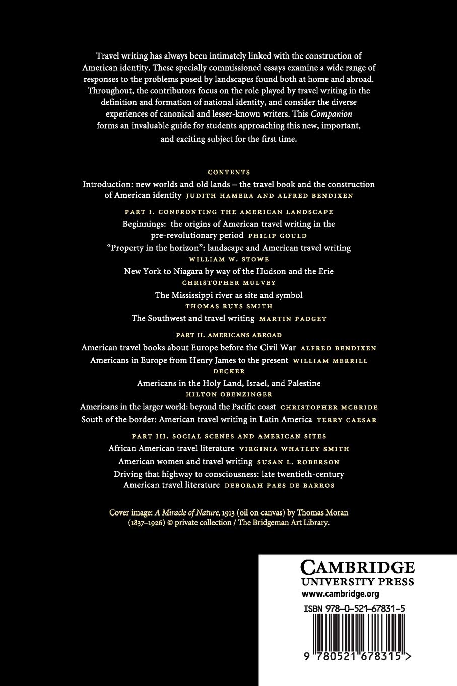The Cambridge Companion to American Travel Writing | Cambridge Companions to Literature | Essential Guide for Literature Students & Travel Enthusiasts