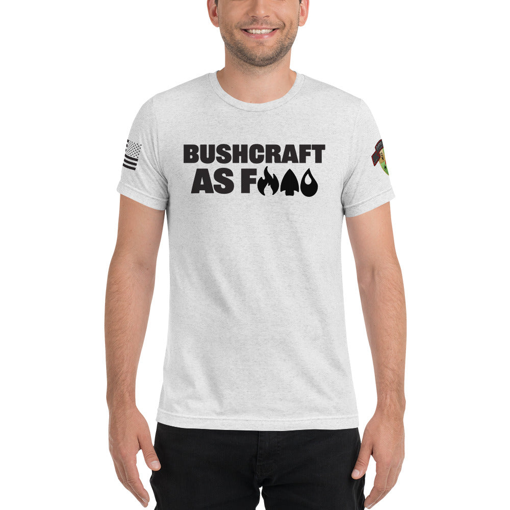 Bushcraft AF Short Sleeve T-Shirt for Men - Outdoor Adventure & Camping Shirt - Durable Quick-Dry Hiking Tee for Summer Activities