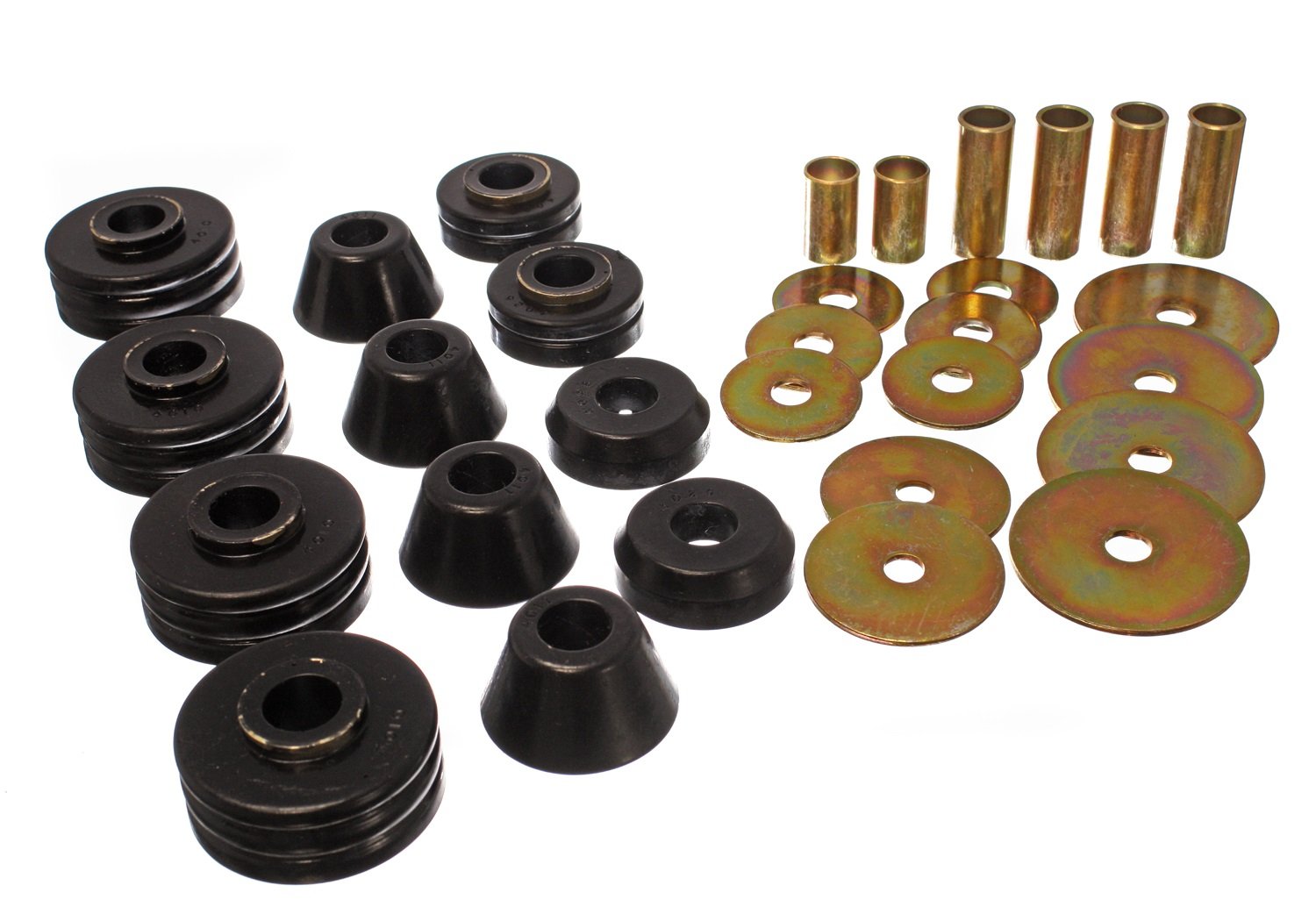 Energy Suspension 34109G Polyurethane Body Mount Bushings - Black - Set of 12 - Compatible with Chevy & GMC C10, C15, C1500 Pickup Trucks - Durable Suspension Upgrade for Smoother Ride & Reduced Vibration
