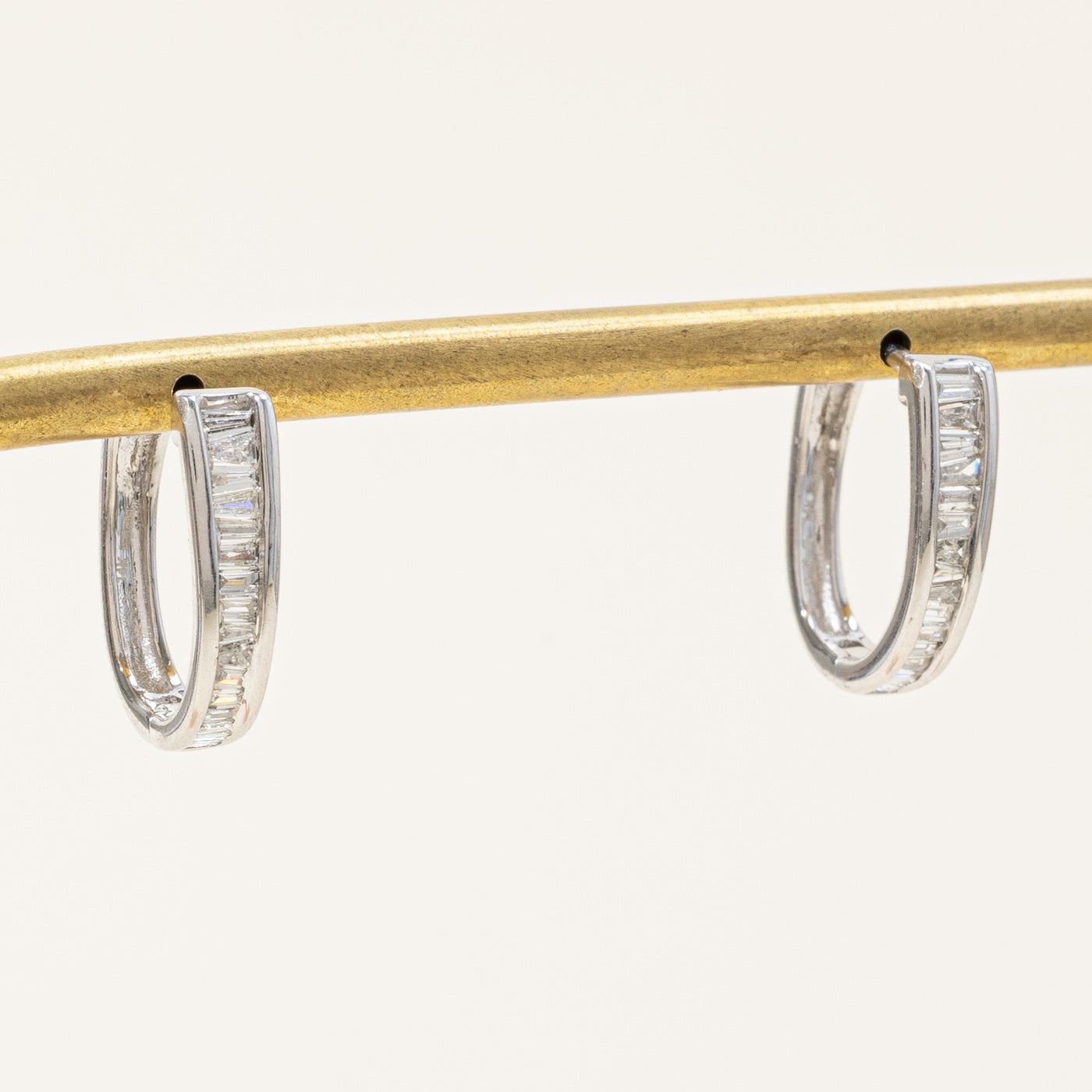 0.37ctw Diamond Hoop Earrings for Women - 14K Gold Plated Cubic Zirconia Stud Earrings | Perfect for Weddings, Parties & Everyday Wear