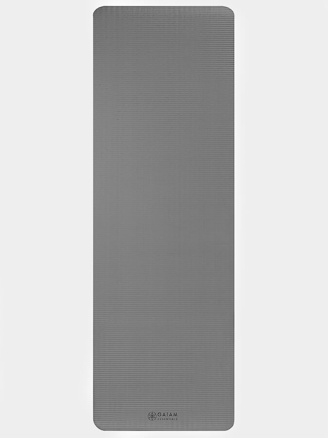 Premium Gaiam Essential Fitness Yoga Mat - 10mm Thick, Non-Slip, Eco-Friendly for Home & Studio Workouts - Perfect for Yoga, Pilates, and Meditation Exercises