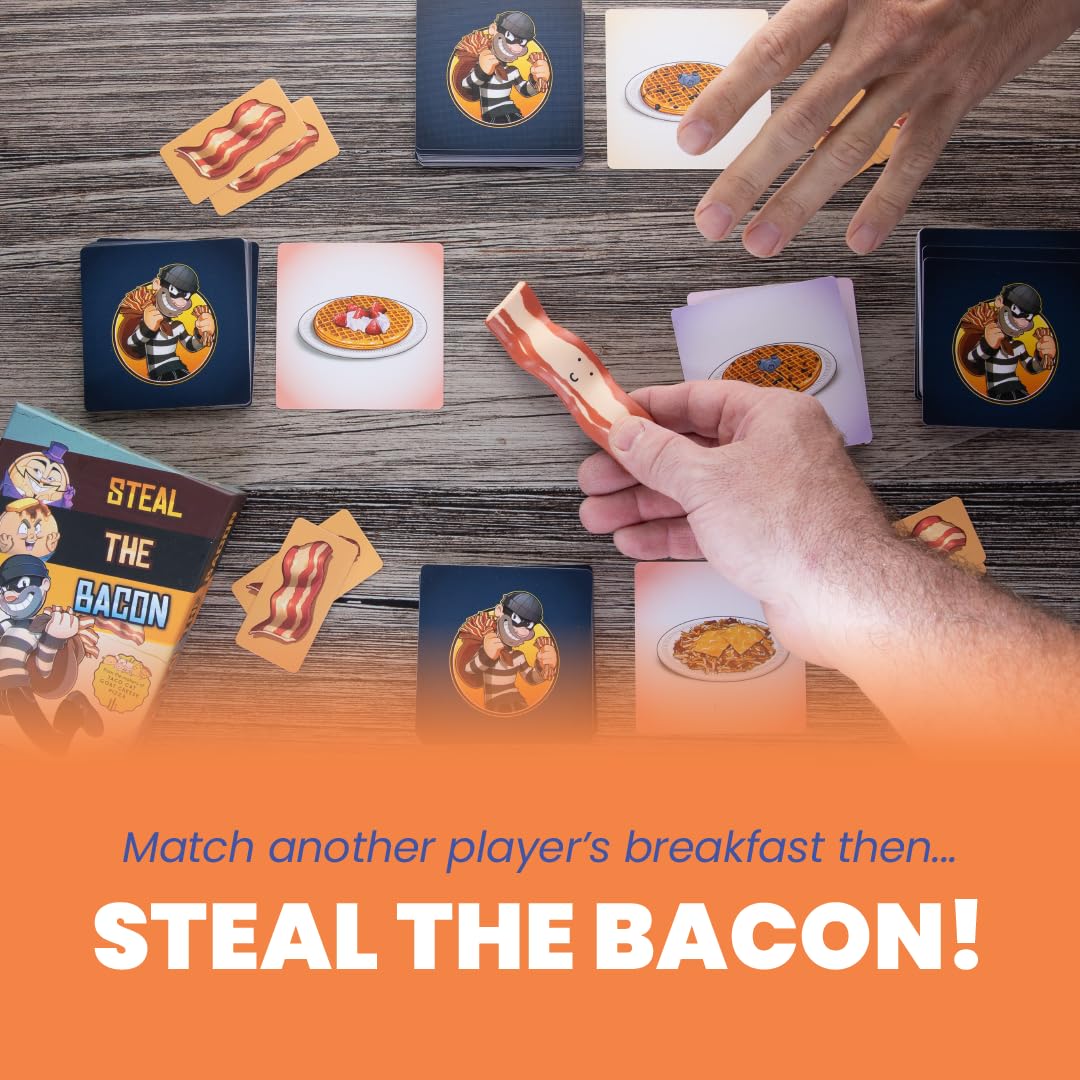 Steal The Bacon Card Game - Fun Family Game for Kids & Adults - Great Gift for Ages 8+ - Perfect for Parties & Game Nights