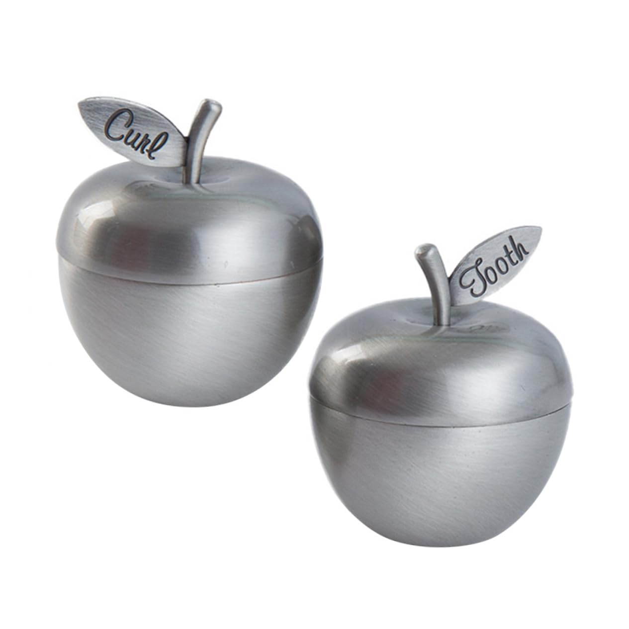HEMOTON 4 Pairs Christening Keepsake Box - Silver Velvet Tooth Fairy Container for Baby Teeth Storage | Perfect Baptism Gift & First Tooth Memory Keeper
